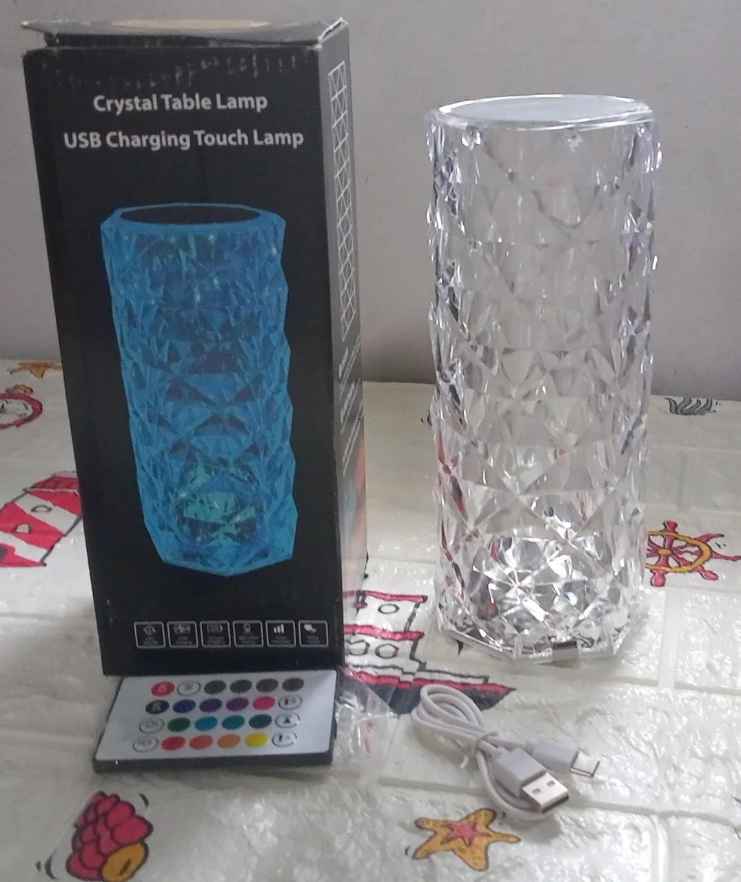 Crystal Touch Night Light for Bedroom Decor (16 Colors, Remote, USB) - Image 11