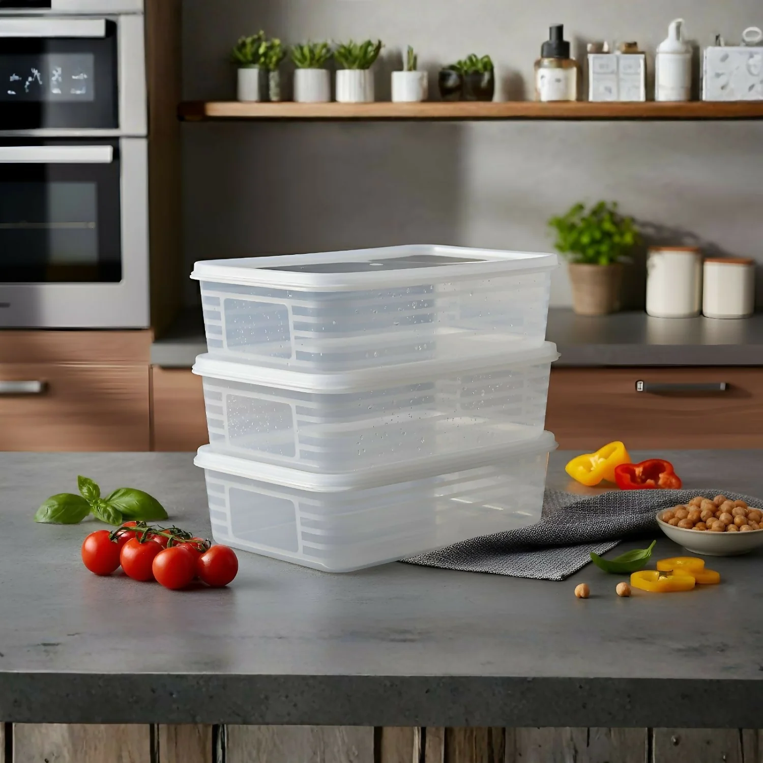 Cuisine Storage Container Airtight Kitchen Food Storage Box 3500Ml (Pack of 3) - Image 5