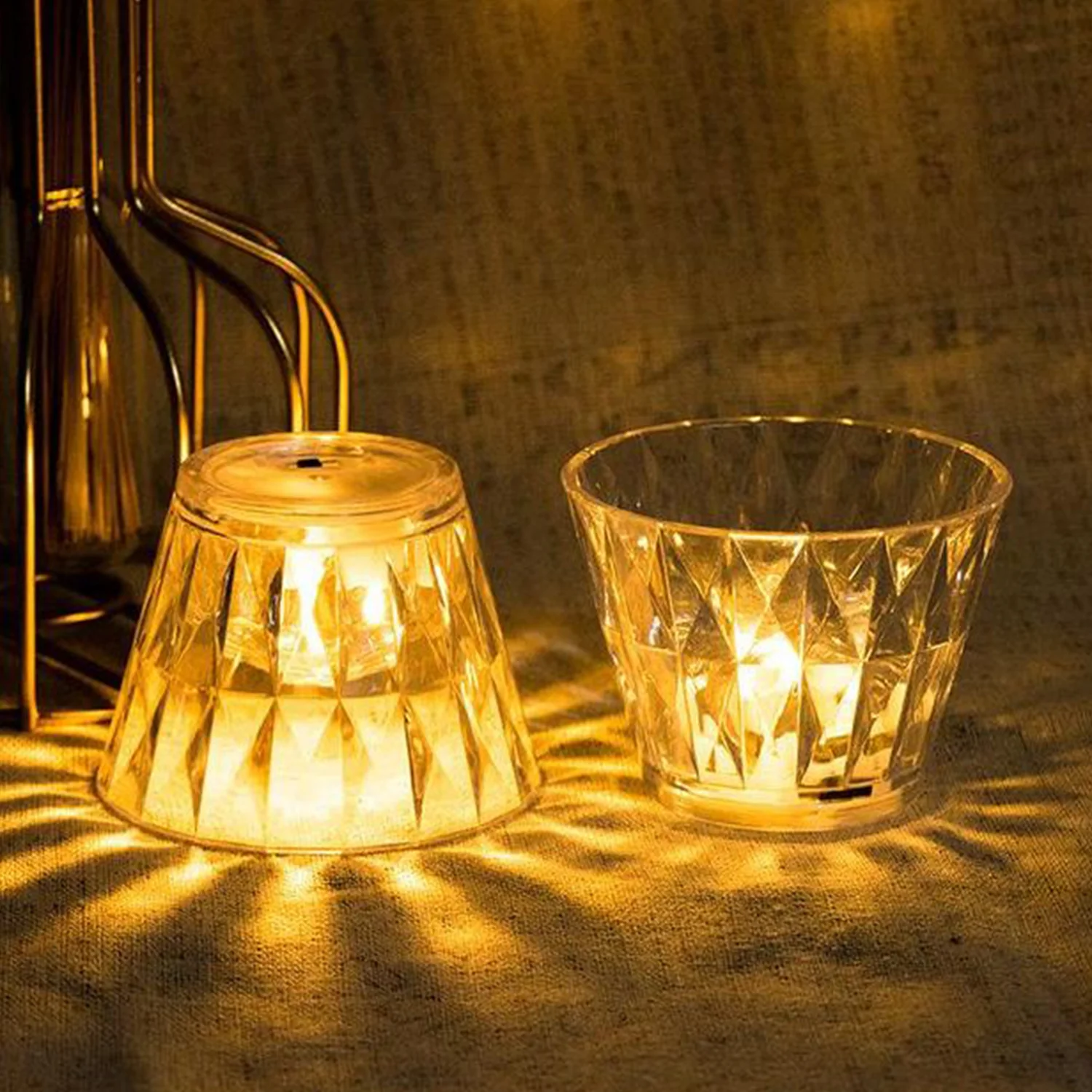 Cup Shape Crystal Table Lamp, Diwali (1 Pc) - Image 4
