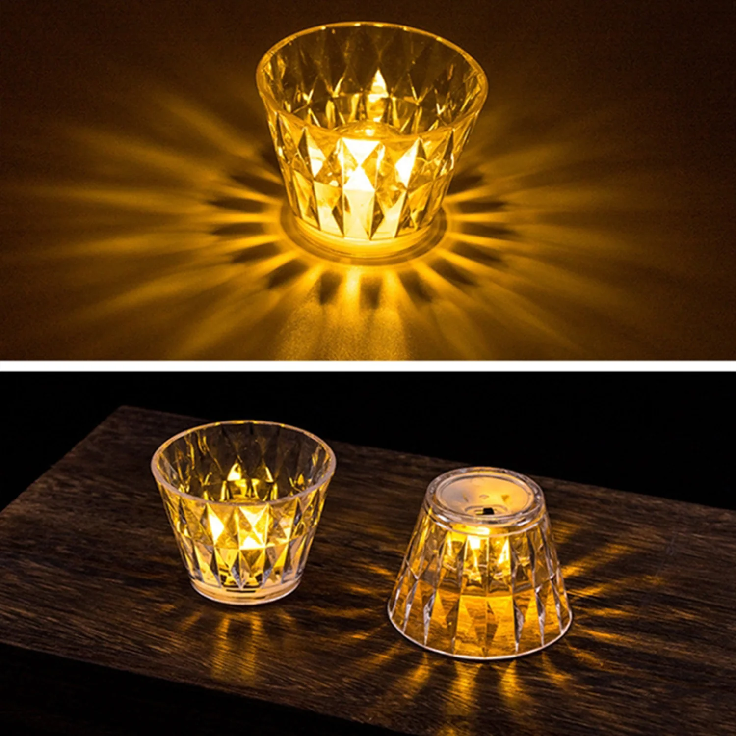 Cup Shape Crystal Table Lamp, Diwali (1 Pc) - Image 6