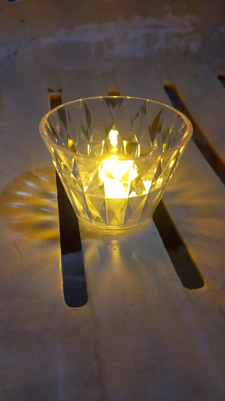 Cup Shape Crystal Table Lamp, Diwali (1 Pc) - Image 7