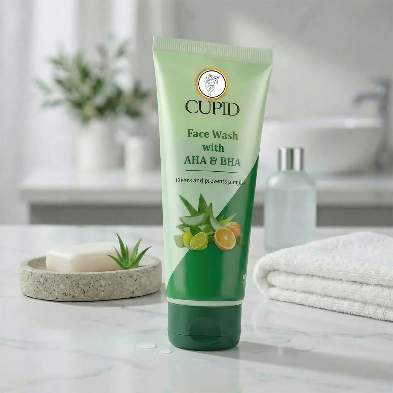 Cupid AHA & BHA Oil-Free Face Wash for Smooth And Clear Skin (24 Pc x 20ml) - Image 4