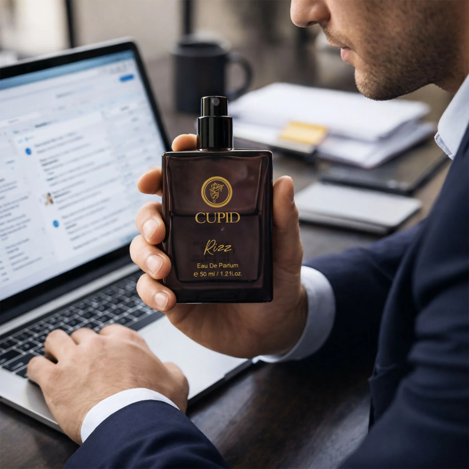 Cupid Luxury Men Rizz Perfume|Long Lasting Fresh Citrusy & Woody Edp Fragrance Scent Liquid Perfume (50 Ml) - Image 4