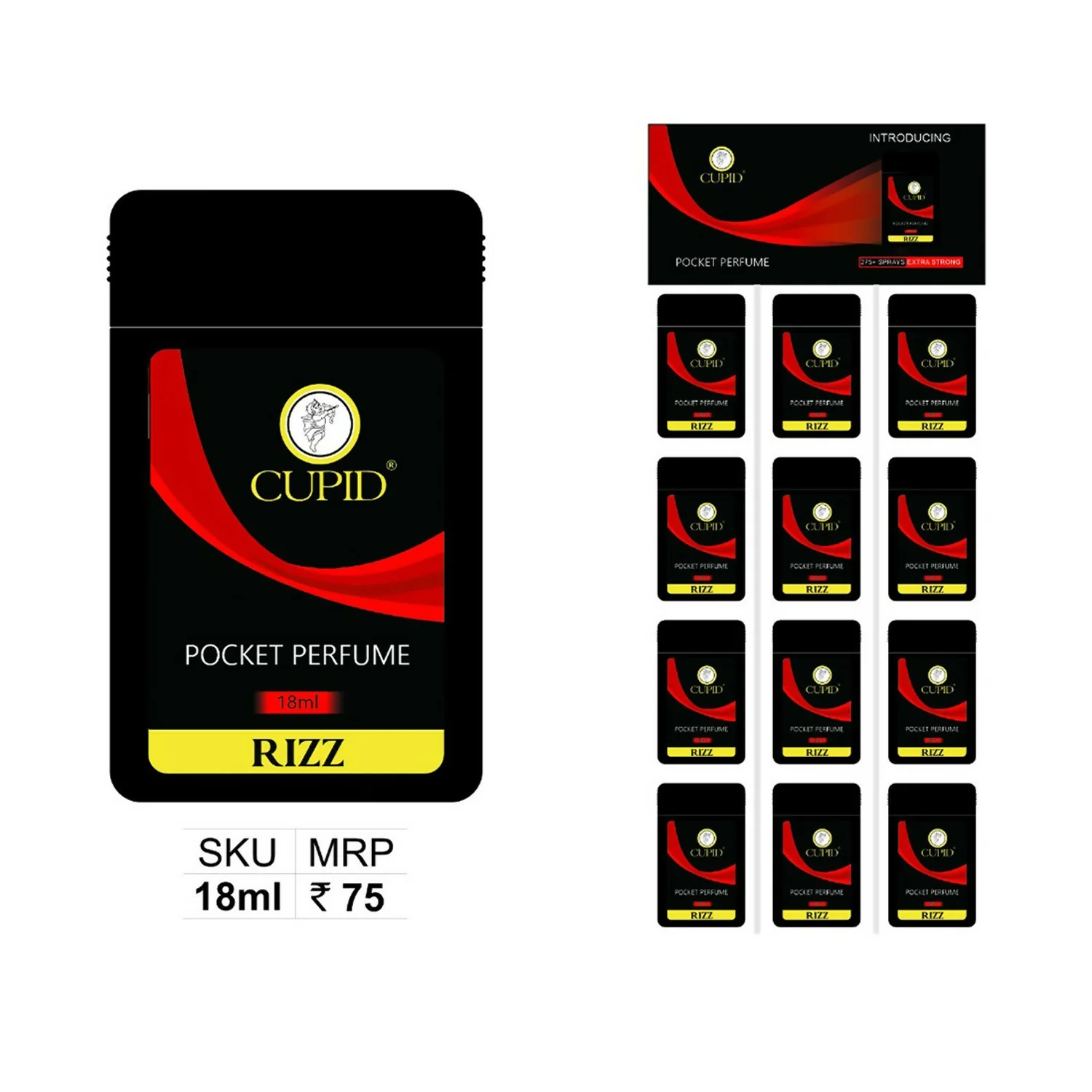 Cupid Rizz Pocket Perfume Long Lasting Fragrance Spray (18Ml X 12 Pc) - Image 4