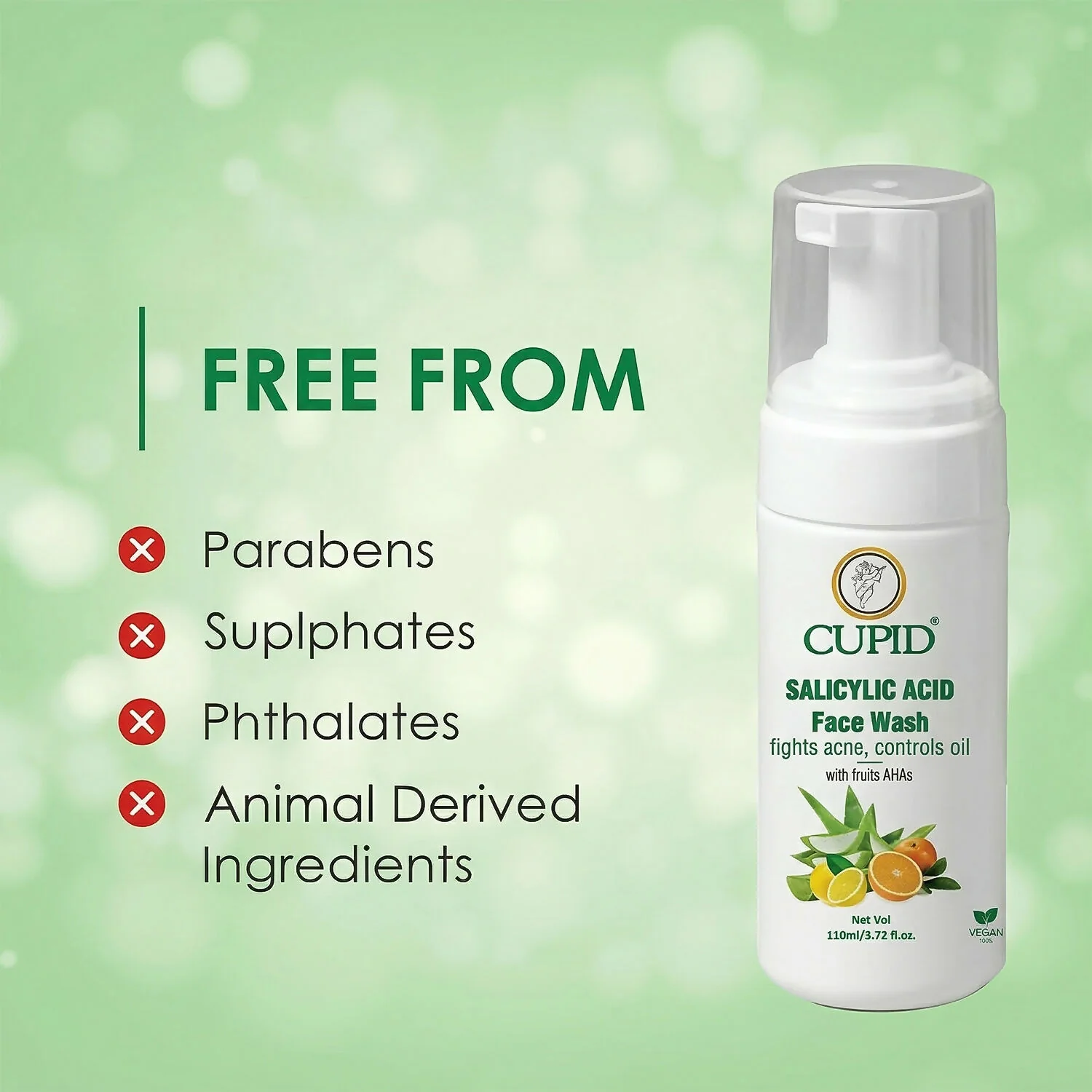 Cupid Salicylic Acid Foam Face Wash for Acne Control & Oil Balance (110 Ml) - Image 2