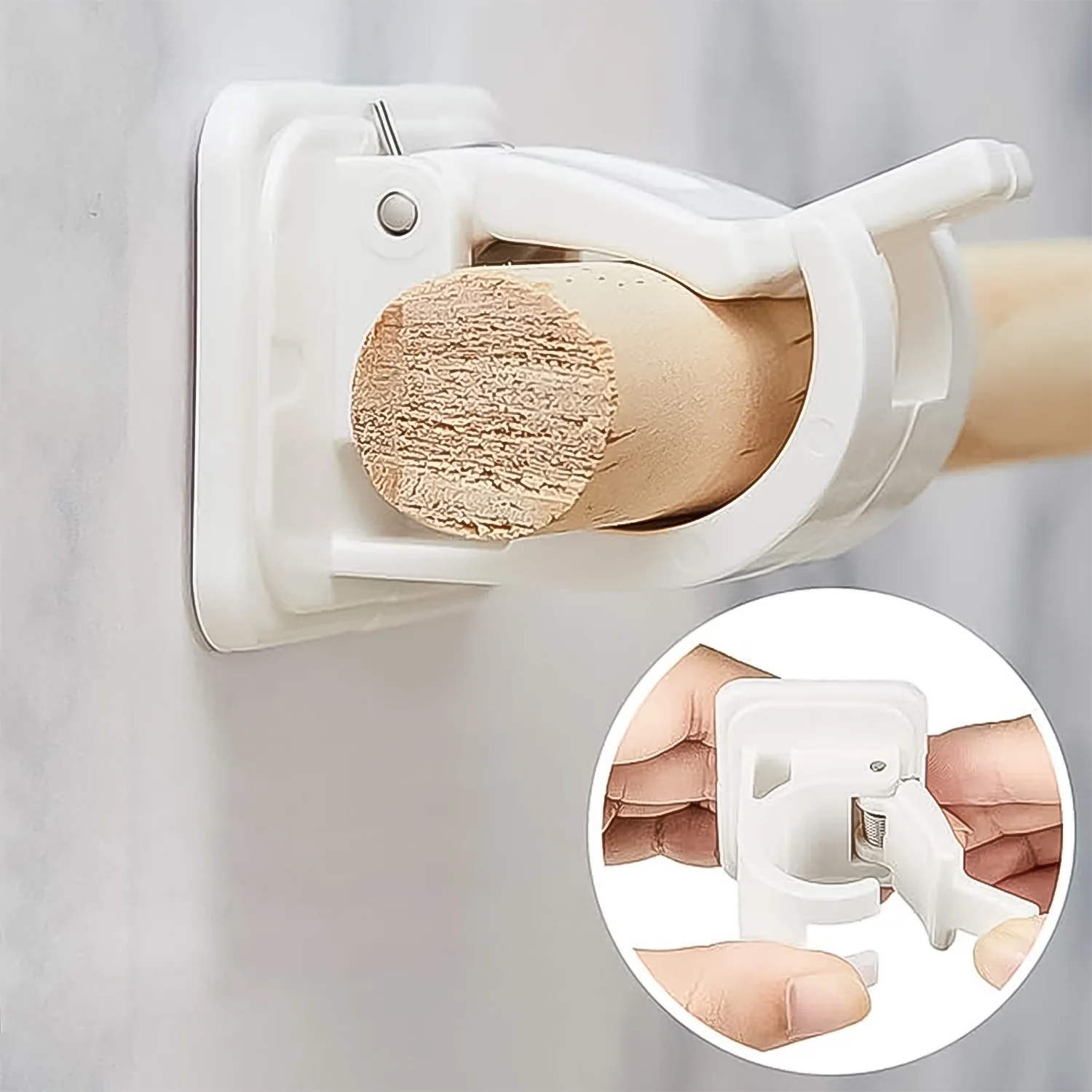 Curtain Rod Holder, Self Adhesive Hooks (2 Pcs Set) - Image 5