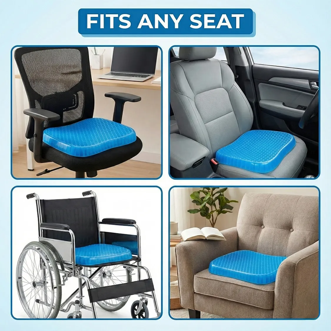 Cushion Seat Flex Pillow, Orthopedic Seat Cushion Pad (Egg Sitter) - Image 5