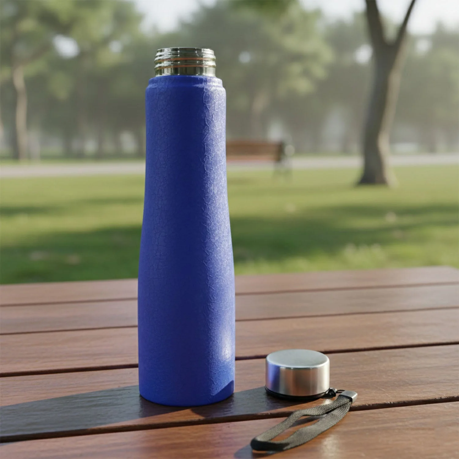 Custom Classic Stainless Steel Water Bottle Blue Color (1000 ML, 1 Piece) - Image 3