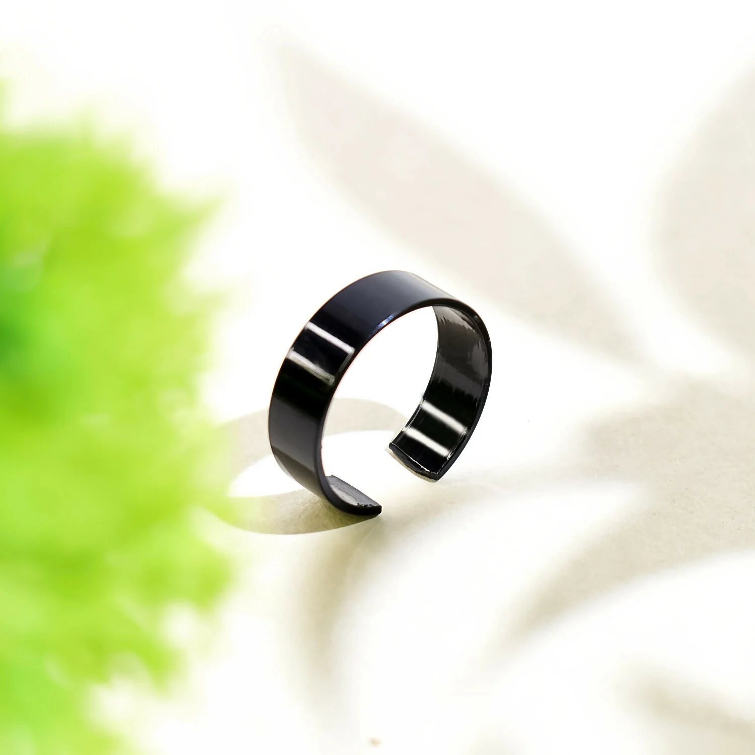 Custom Engraved Black Stainless Steel Adjustable Name Ring - Image 2