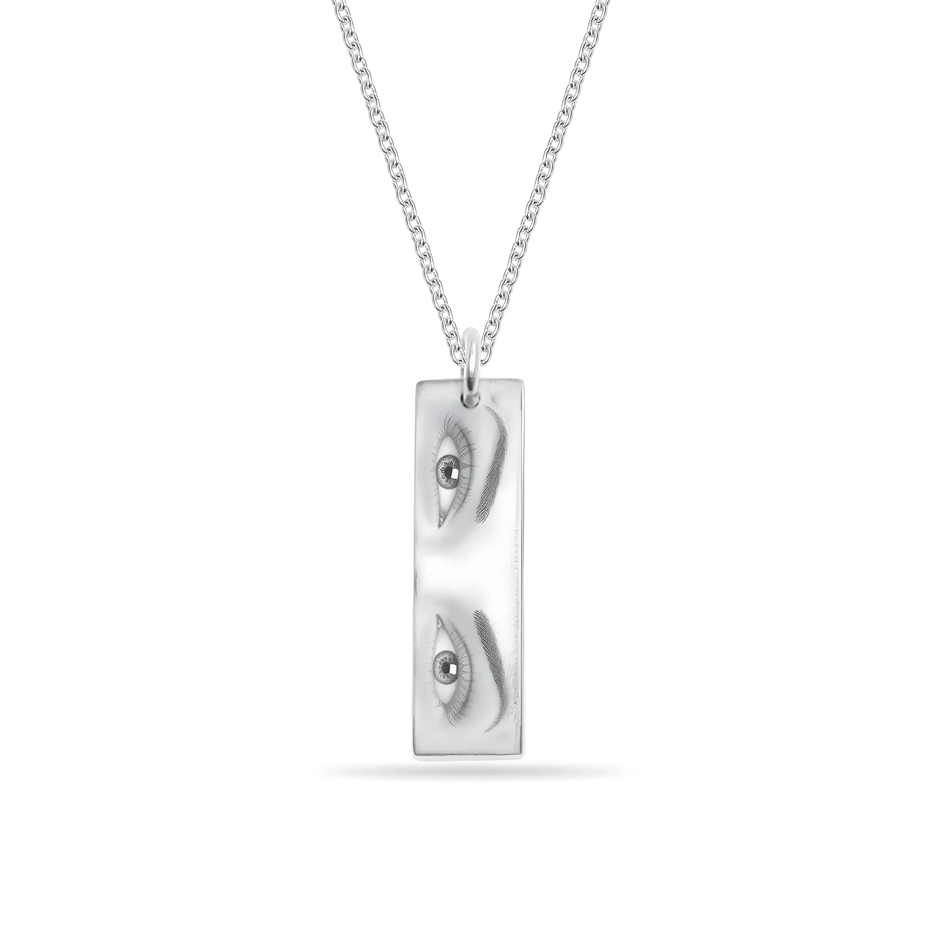 Custom Engraved Eye Pendant Necklace Personalized Jewelry for Women - Image 3