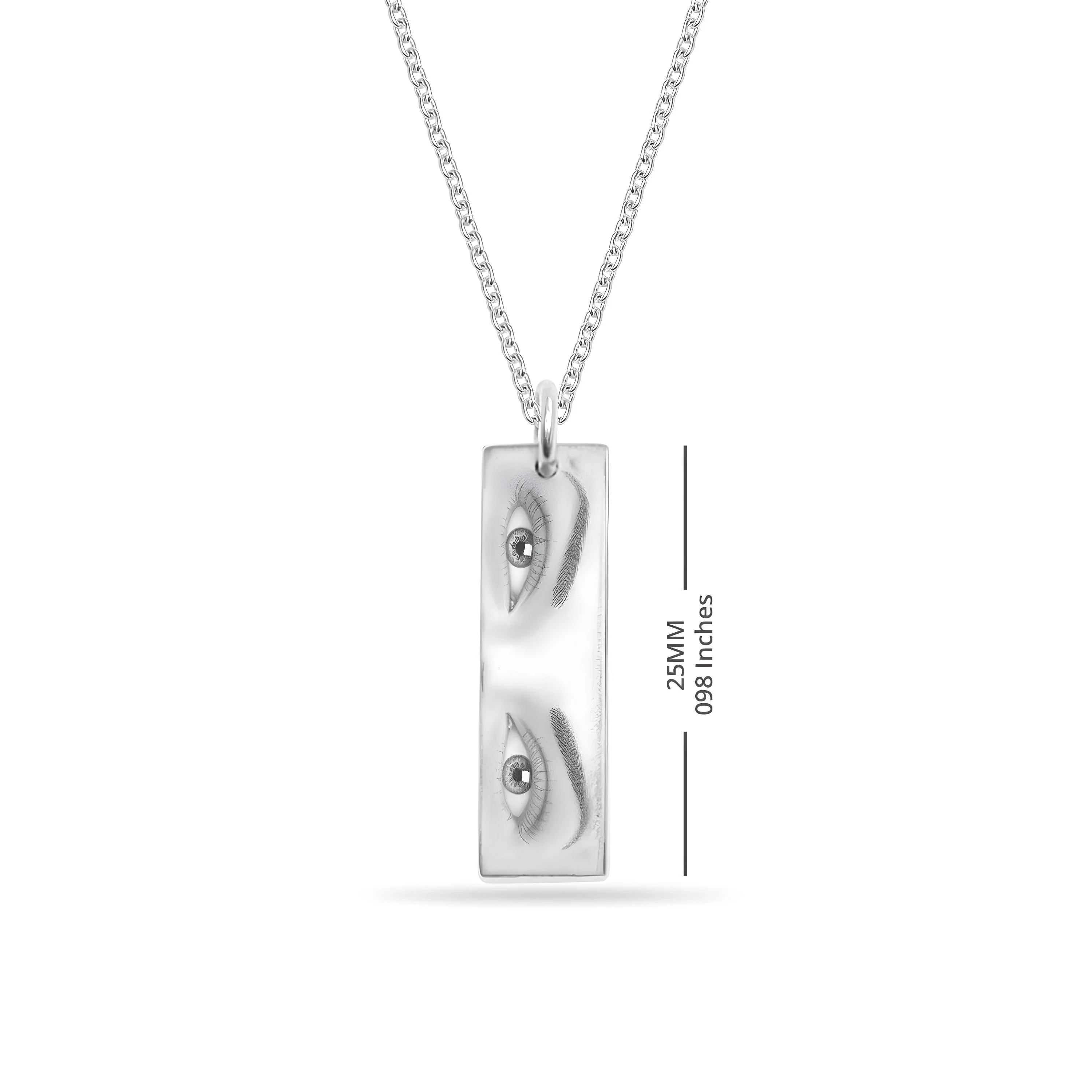 Custom Engraved Eye Pendant Necklace Personalized Jewelry for Women - Image 6