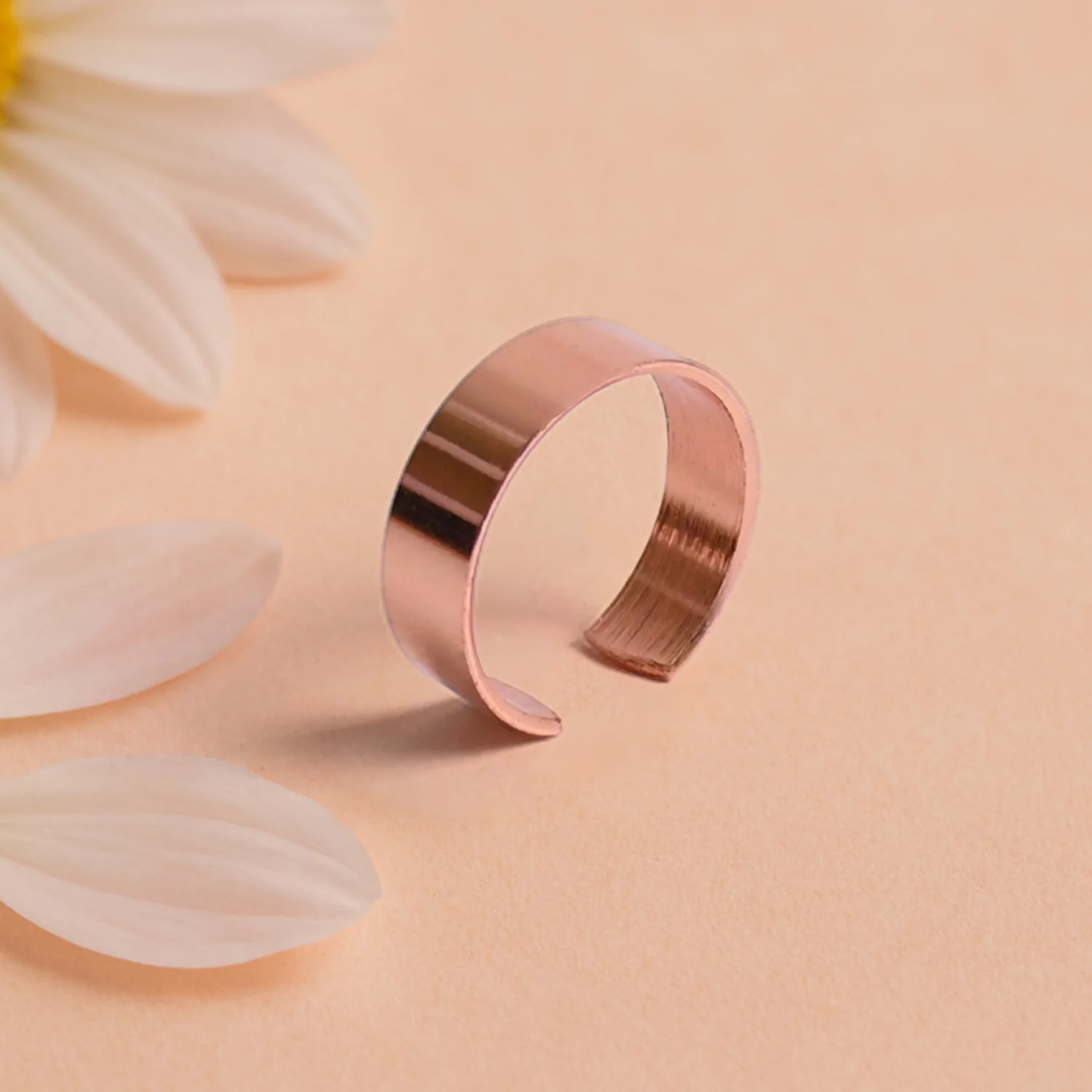 Custom Engraved Rose Gold-Plated Adjustable Stainless Steel Ring - Image 5
