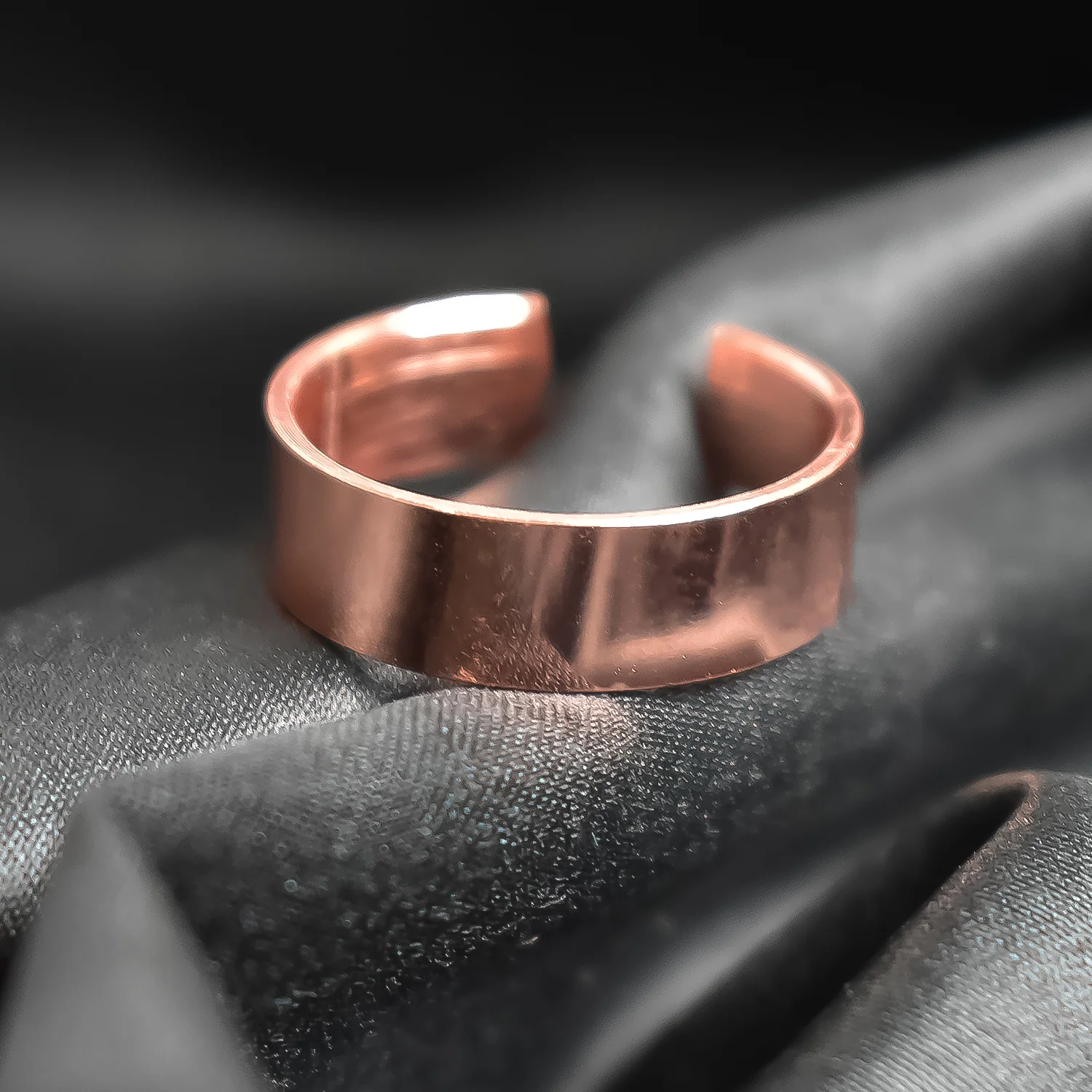 Custom Engraved Rose Gold-Plated Adjustable Stainless Steel Ring - Image 7