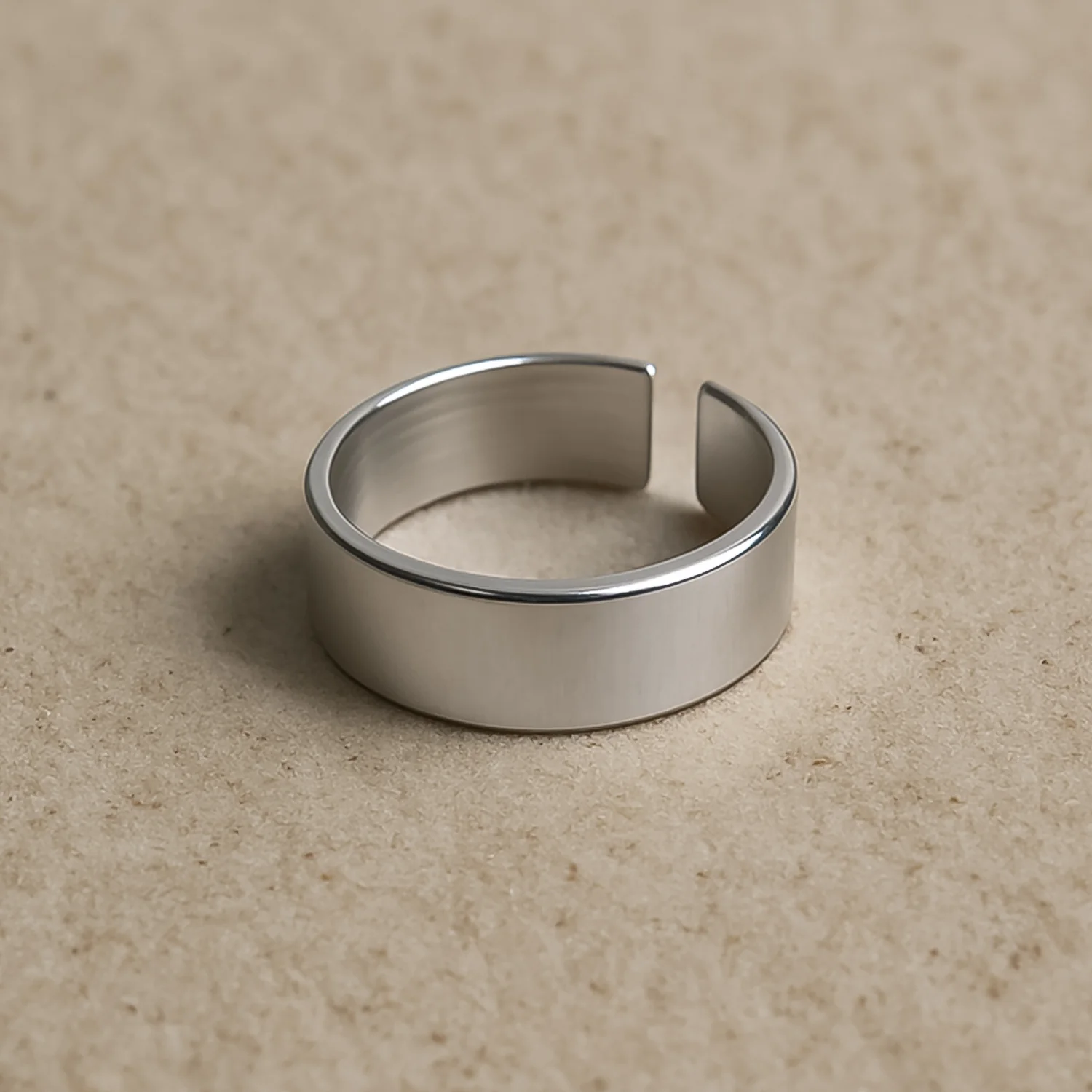 Custom Engraved Silver Stainless Steel Adjustable Ring - Image 8