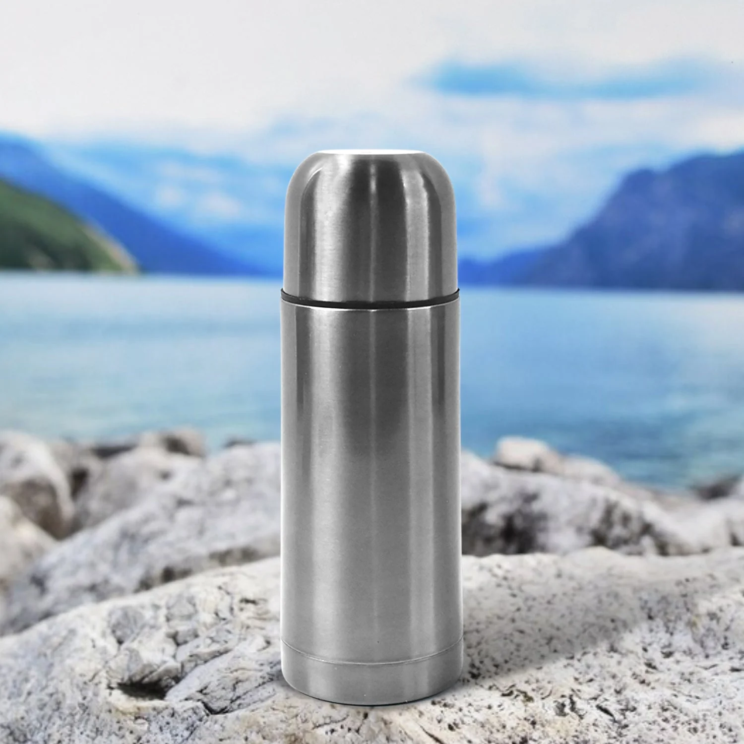Customize Stainless Steel  Hot And Cold Water Bottle With Push-down Lid (350ml) - Image 2
