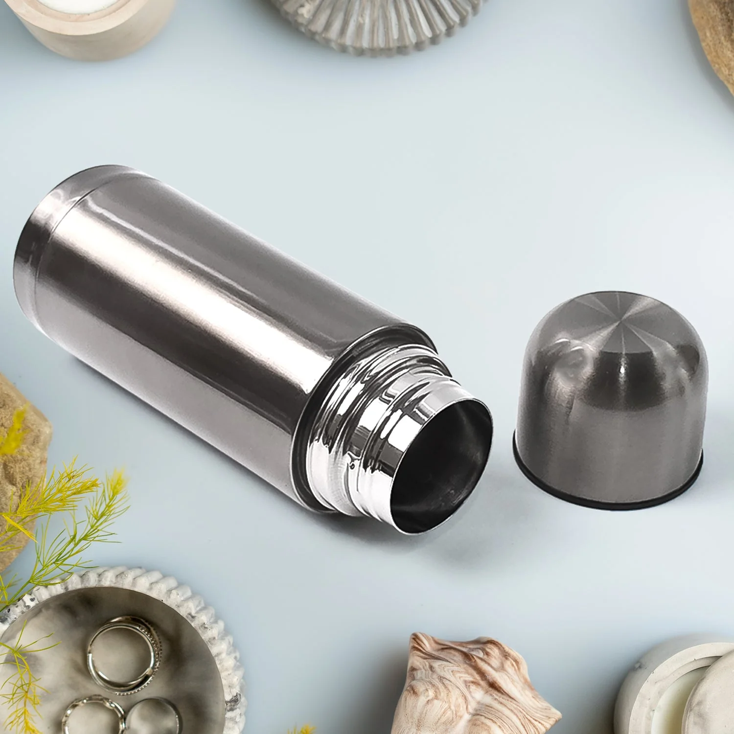 Customize Stainless Steel  Hot And Cold Water Bottle With Push-down Lid (350ml) - Image 6