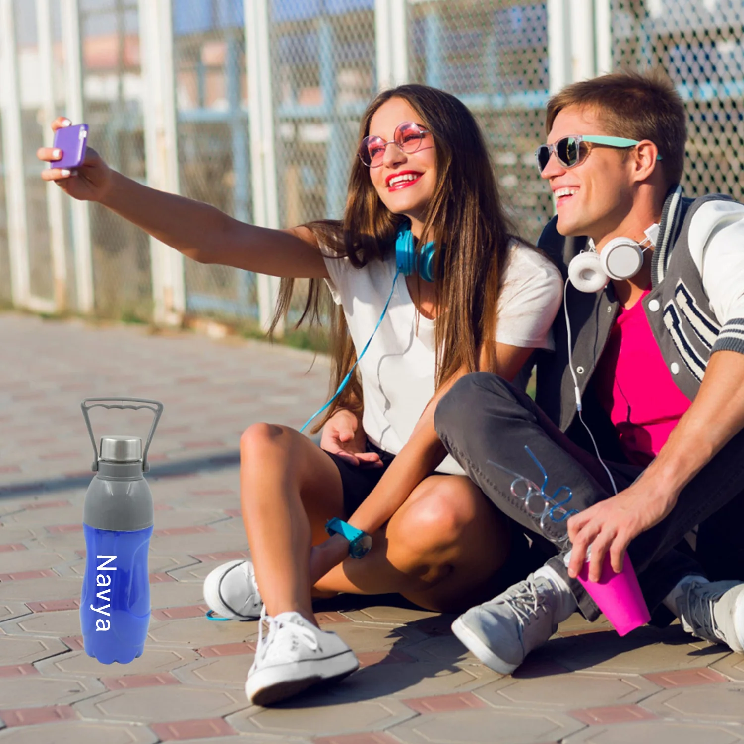 Plastic Insulated Water Bottle - Image 6