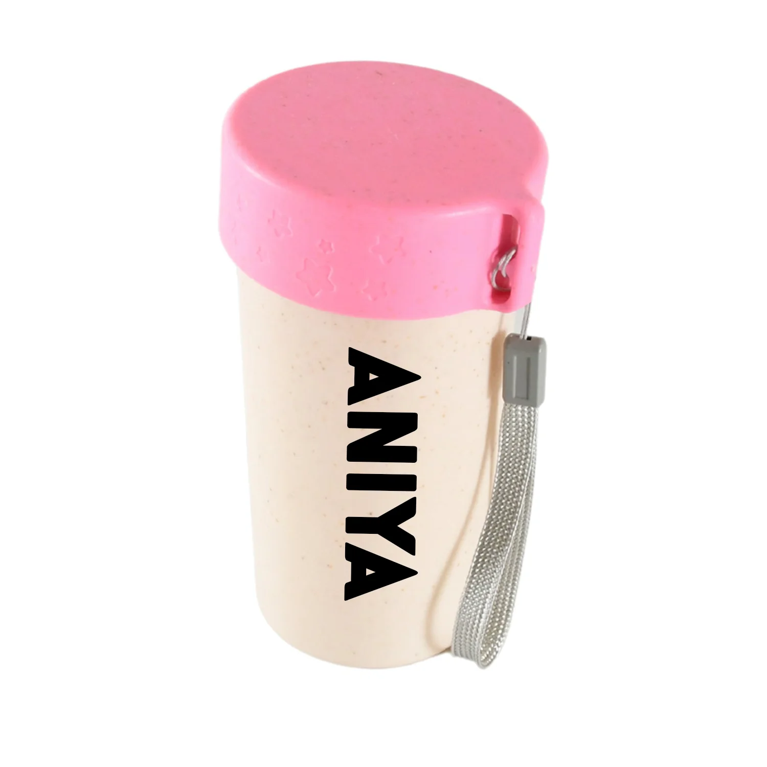 Customize Travel Coffee Cup Wheat Straw Coffee Tea Mug with Lids 300 ML - Image 2