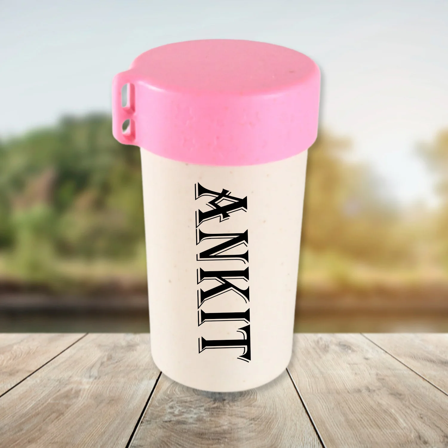 Customize Travel Coffee Cup Wheat Straw Coffee Tea Mug with Lids 300 ML - Image 5