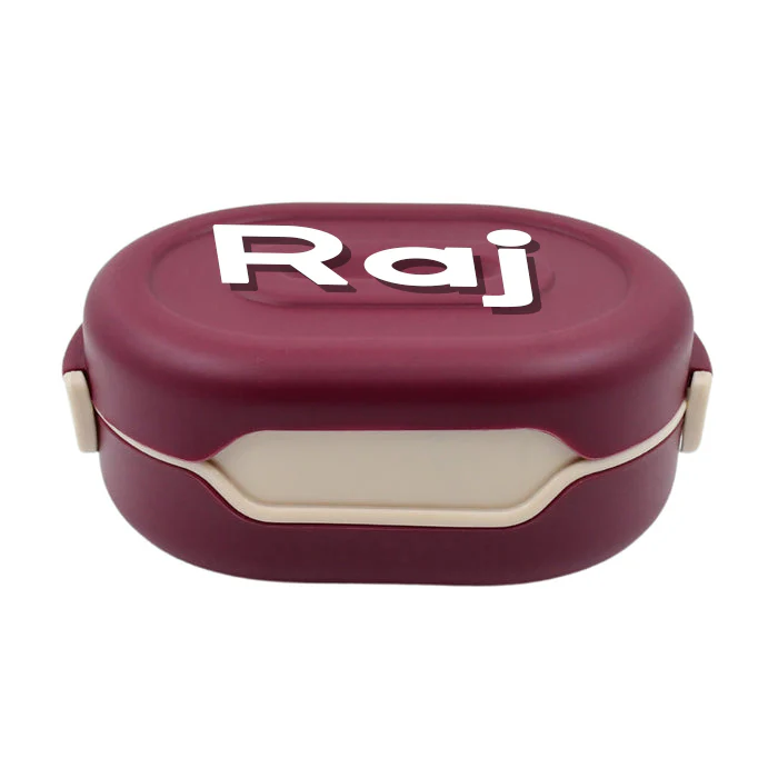 Customized Airtight Food Grade Tiffin Box with 2 in 1 Spoon And 2 Compartment - Image 2