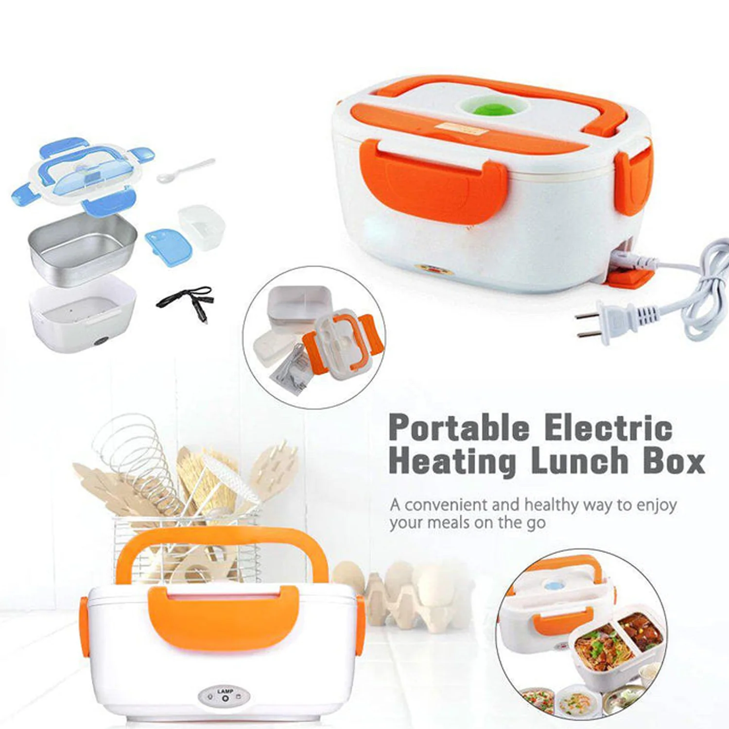 Customize Portable Electric Lunch Box – Food Warmer Tiffin with Heating - Image 4