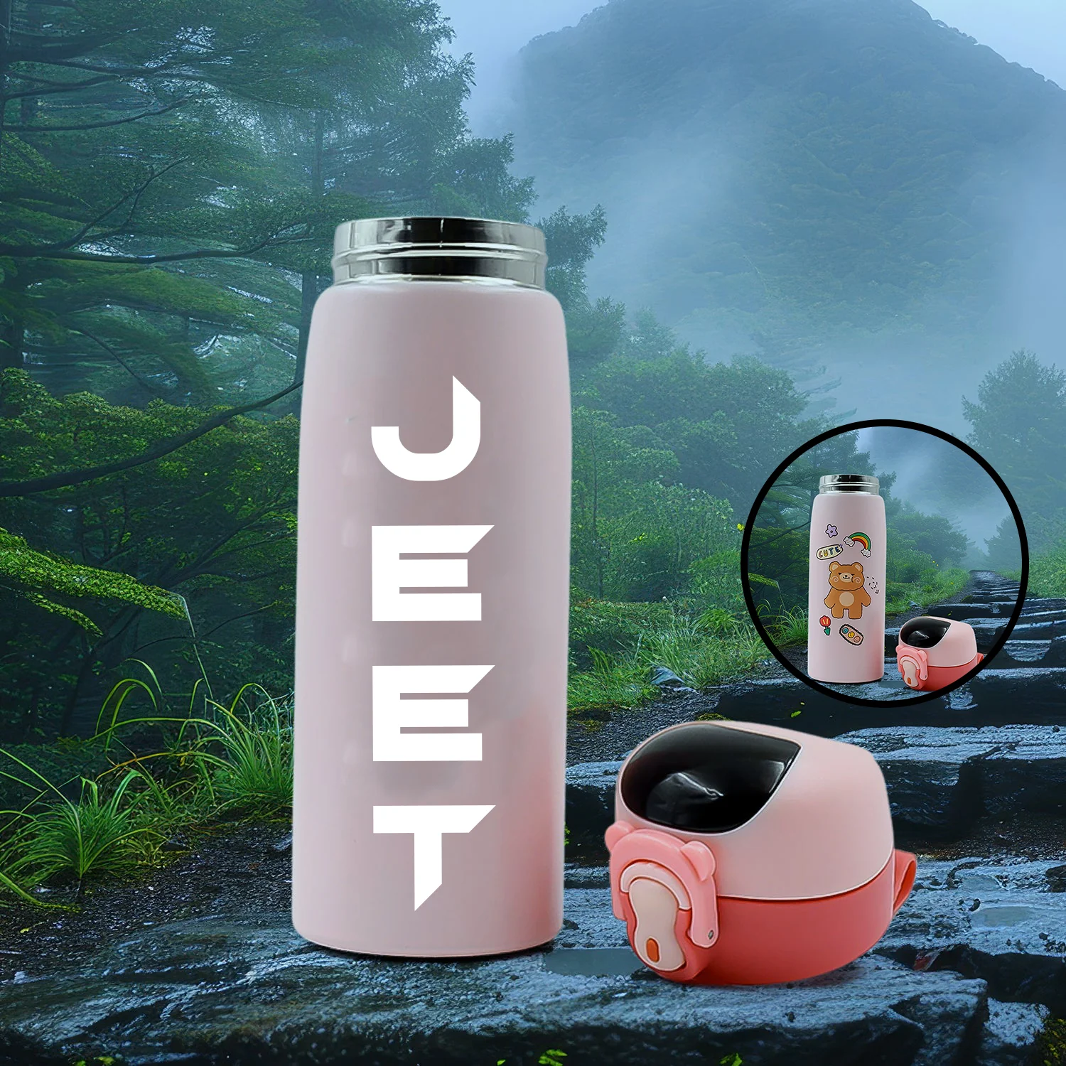 Customize Vacuum Insulated Water Bottle with LED Temperature Display (450 ML Approx) - Image 3