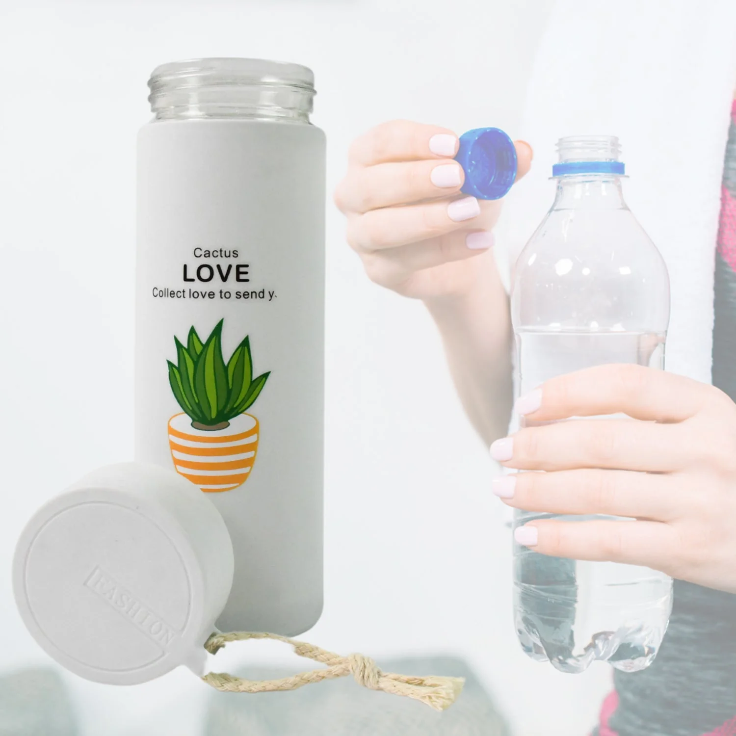 Customize Outdoor sport Glass water bottle leakproof (450 ML) - Image 6