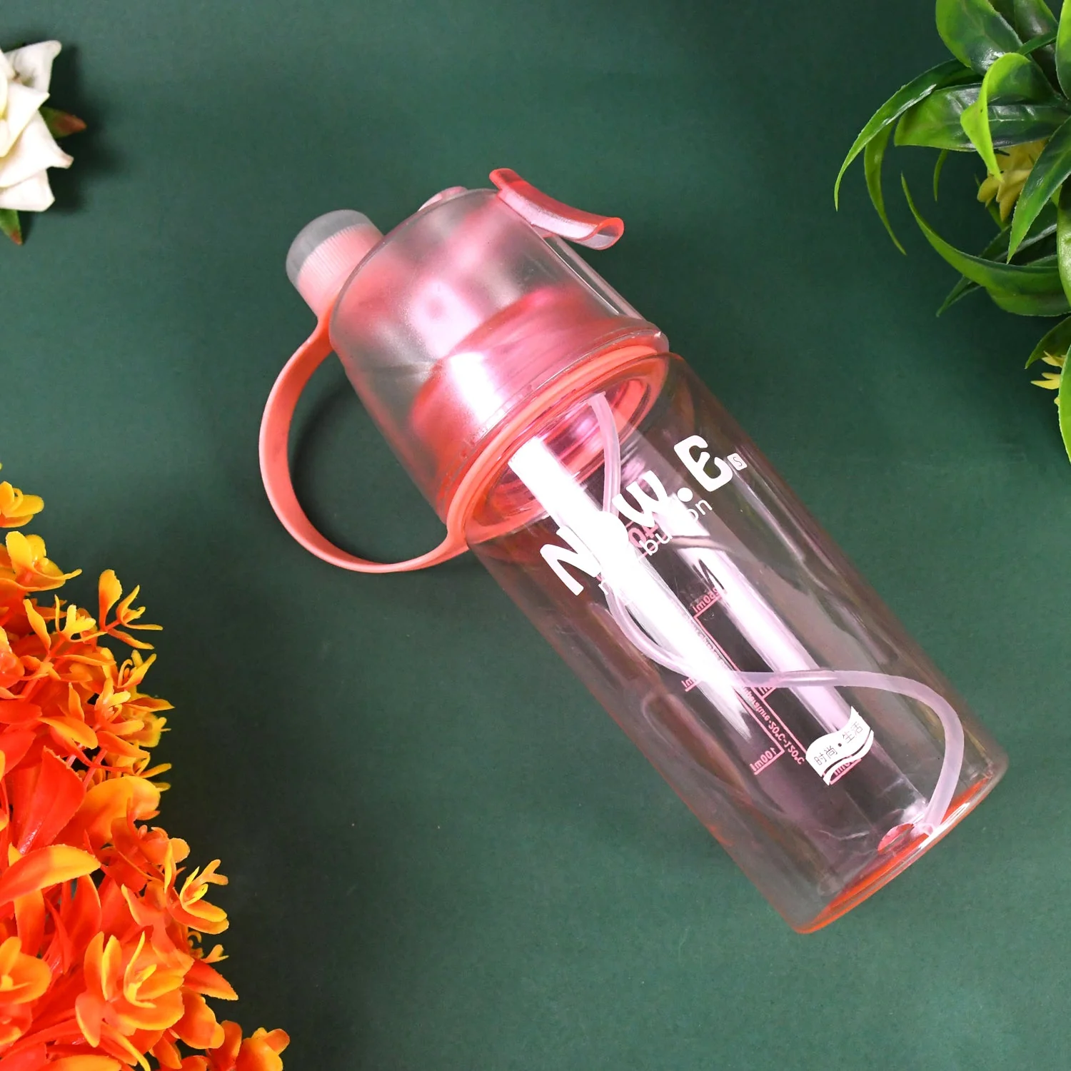 Customize Plastic 2 In 1 Mist Spray Water Bottle (Multicolor / 400 ML / 1 Pc) - Image 6