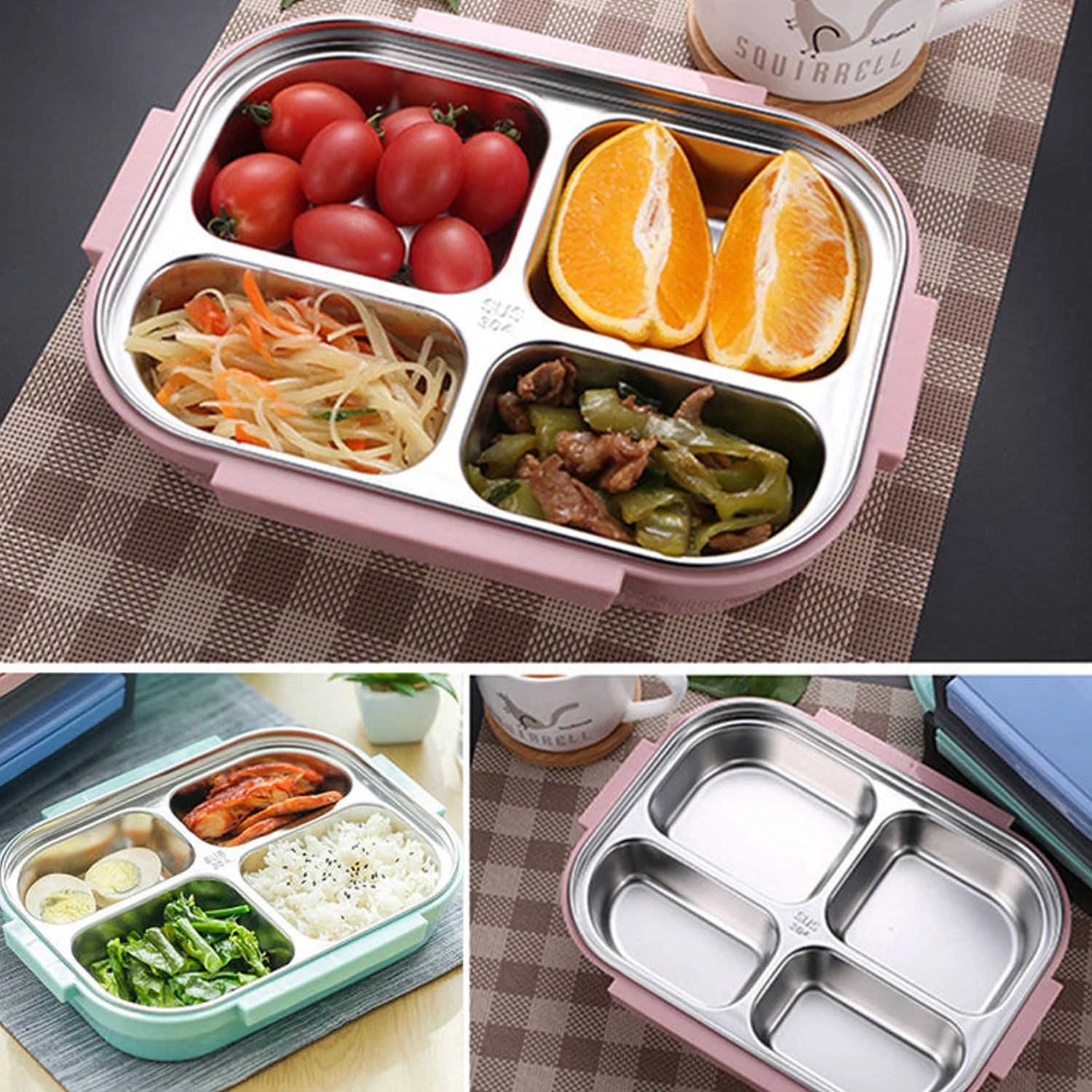 Customize Black Transparent 4 Compartment Lunch Box for Kids and adults - Image 5