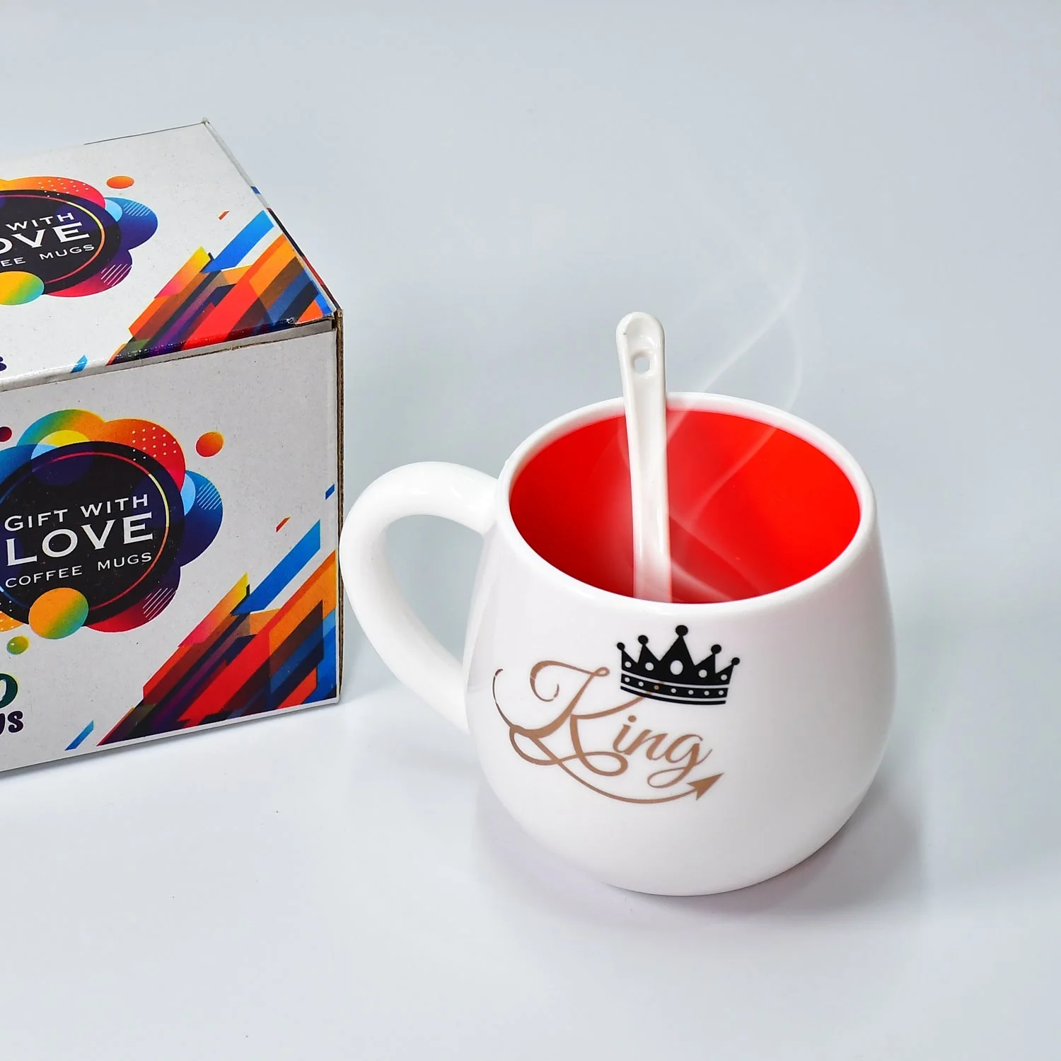 Customize Multi design coffee Mug With Spoon and box packing. - Image 6