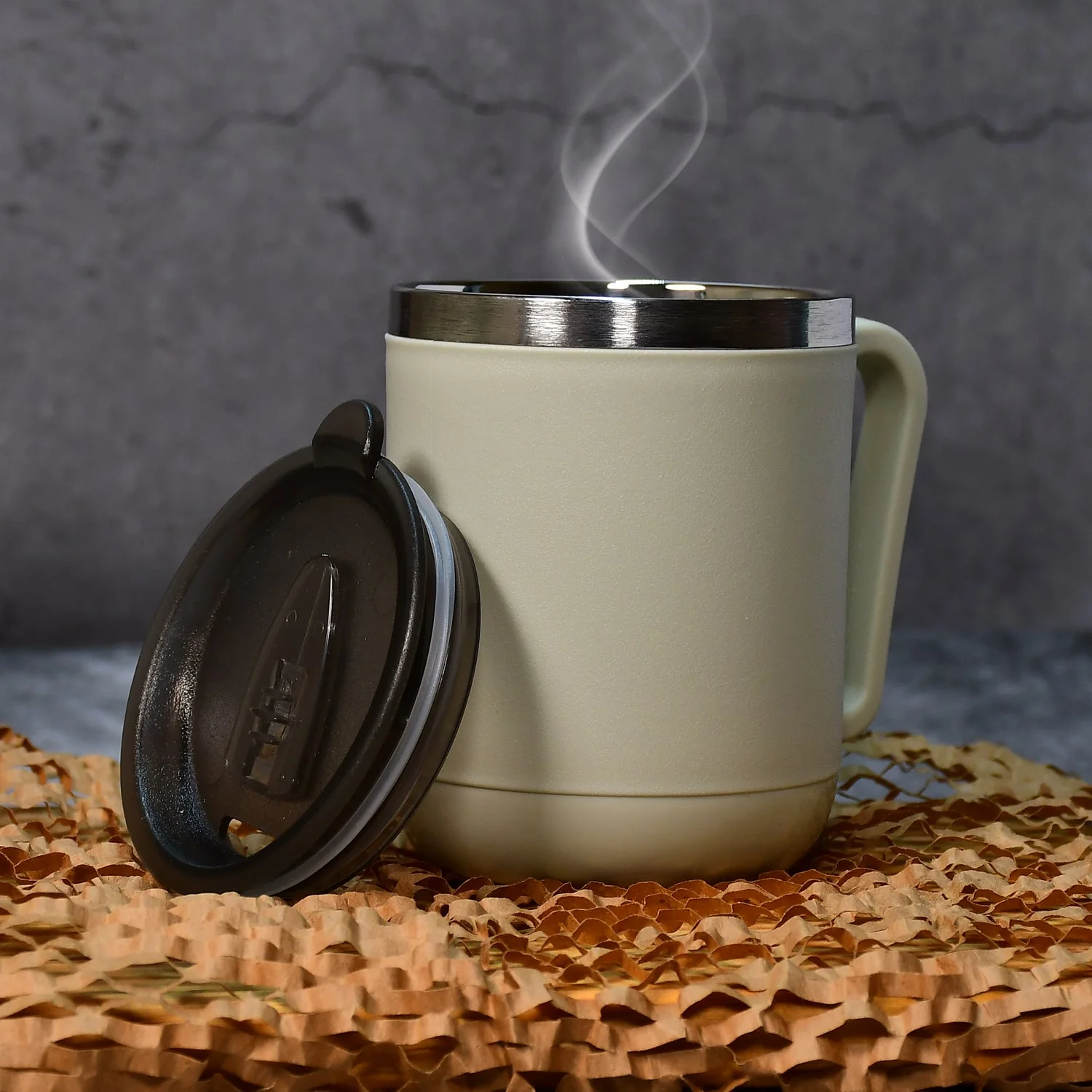 Customized Ganesh Stainless Steel Coffee Mug – Printed Mug (400 ml) - Image 3