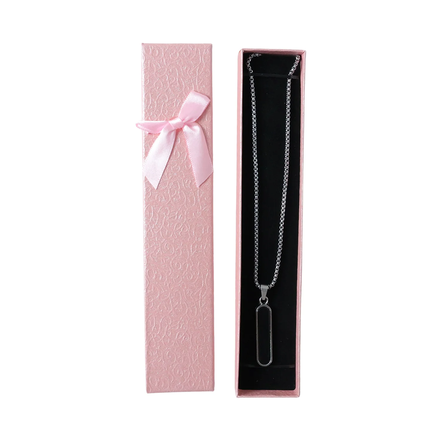 Customize Elegant Metal Pendant Locket Necklace with Box - Image 5