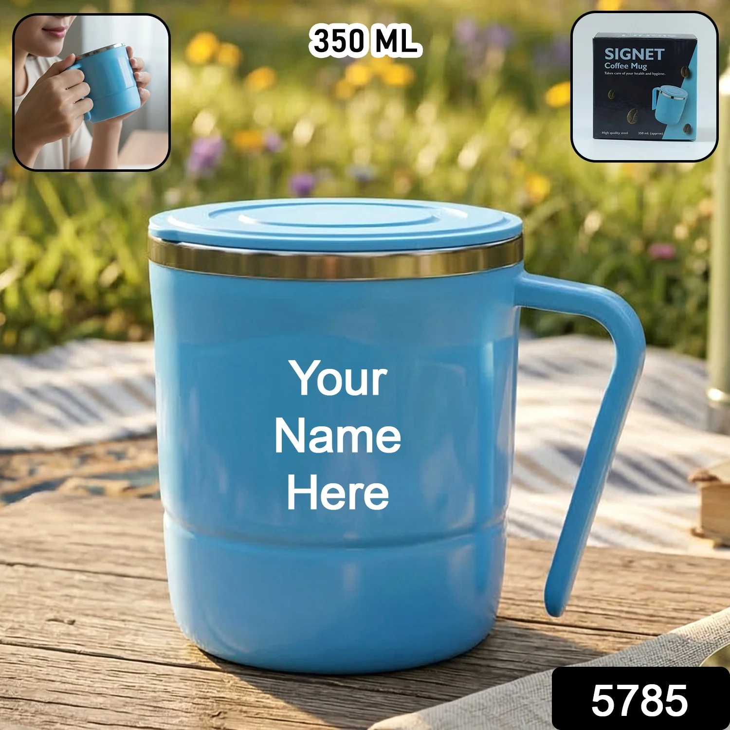 Customize 350ml Stainless Steel Mug: Insulated, Leakproof Lid, Hot/Cold (Mix Color) - Image 2