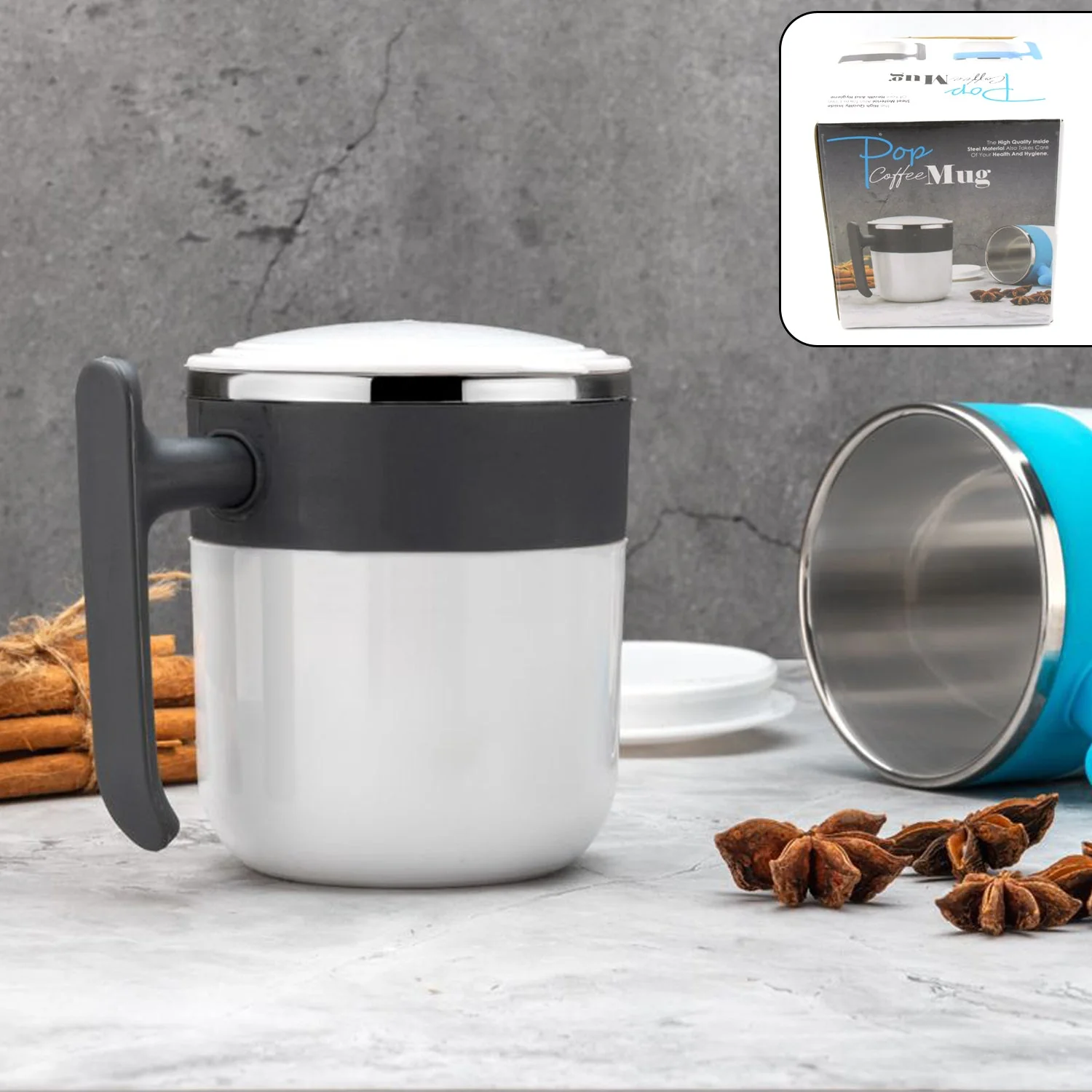 Customize Stainless Steel Insulated Coffee/Tea Mug for Travel , Office, Home Use (1 Pc) - Image 2