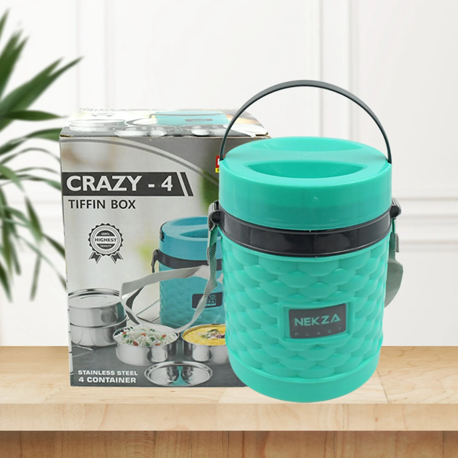Customize Double Wall Insulated Tiffin Handle Stackable, Hot Food Container (1 Pc) - Image 5