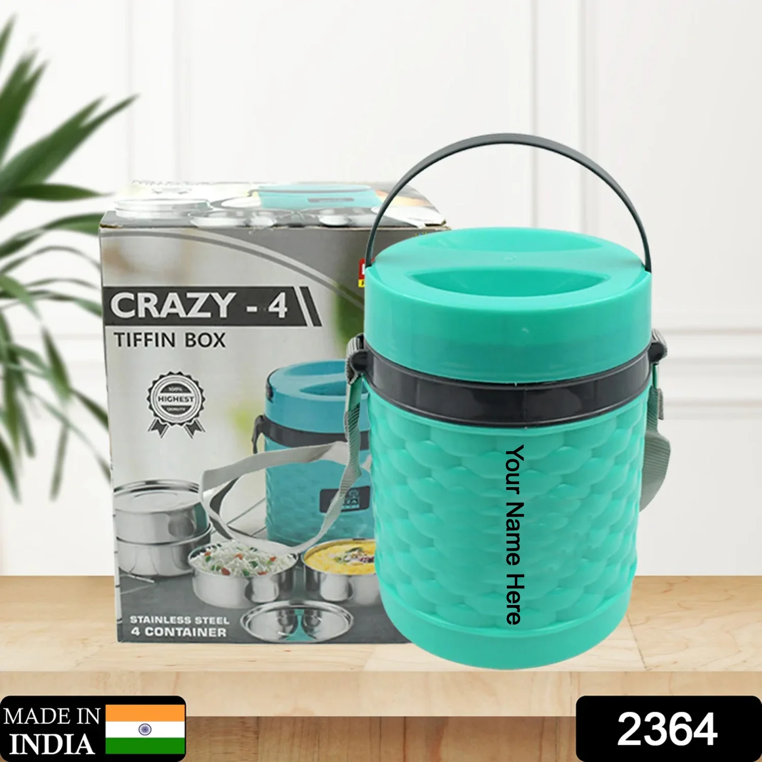 Customize Double Wall Insulated Tiffin Handle Stackable, Hot Food Container (1 Pc) - Image 7
