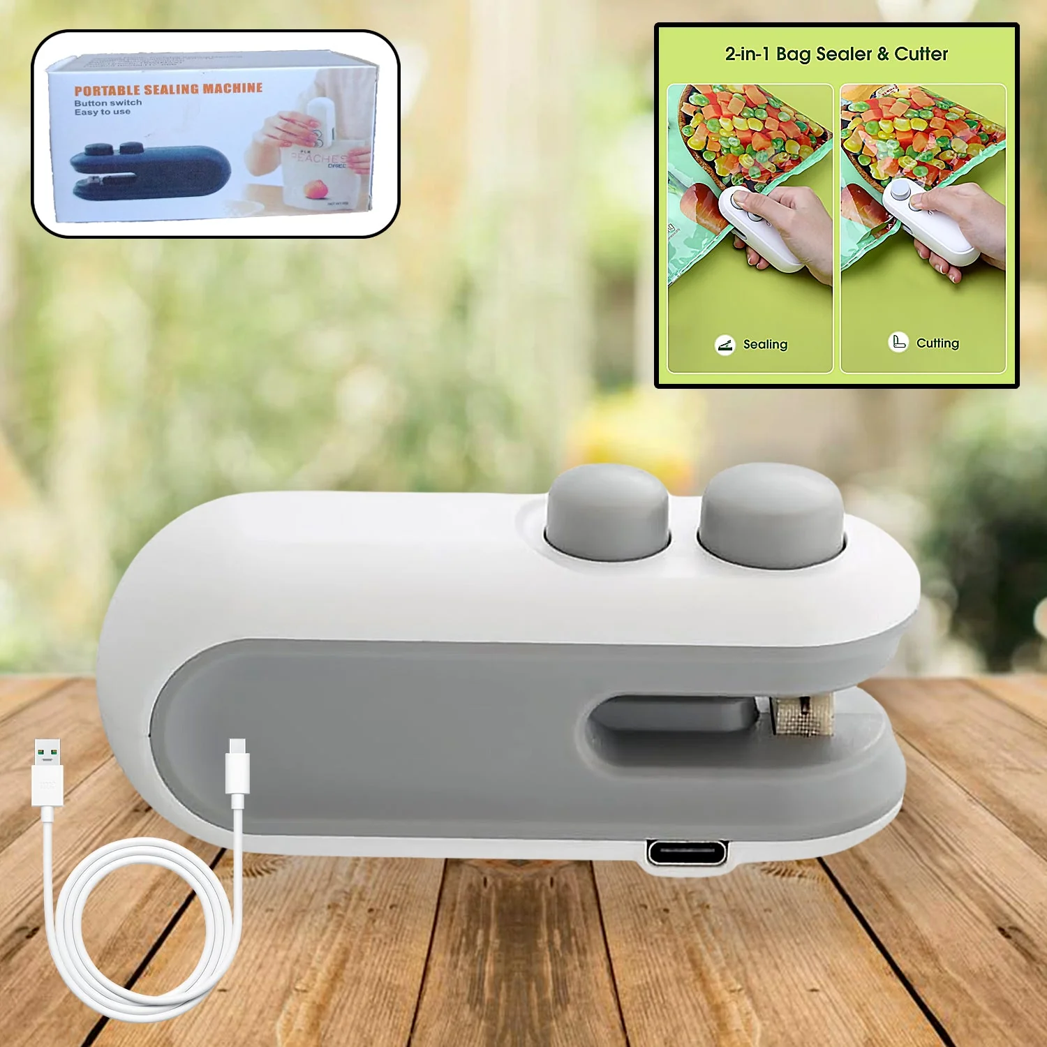 Customize Mini Bag Sealer, 2 in 1 Seal & Cutter Heat Sealers - Image 2