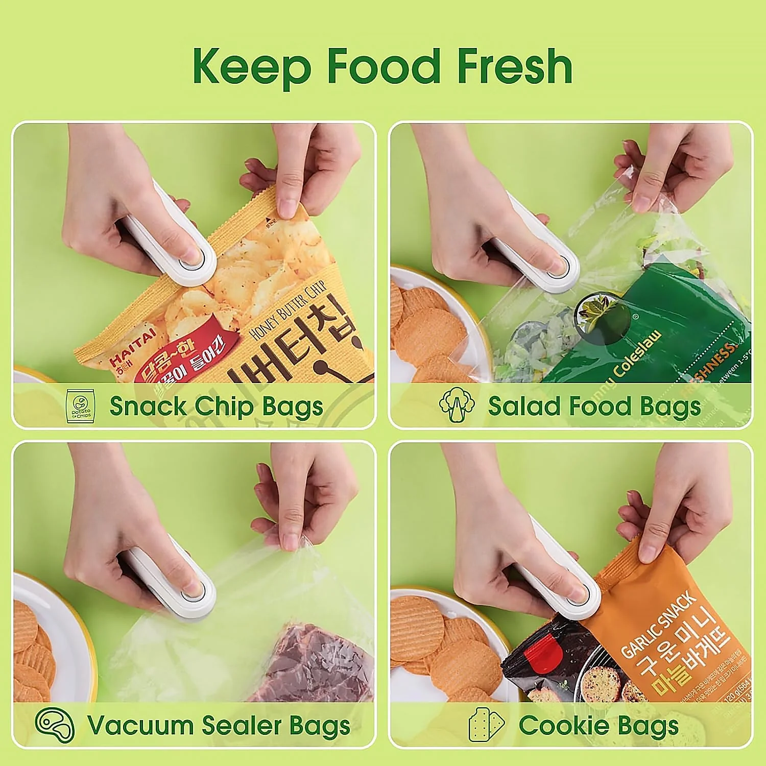 Customize Mini Bag Sealer, 2 in 1 Seal & Cutter Heat Sealers - Image 3