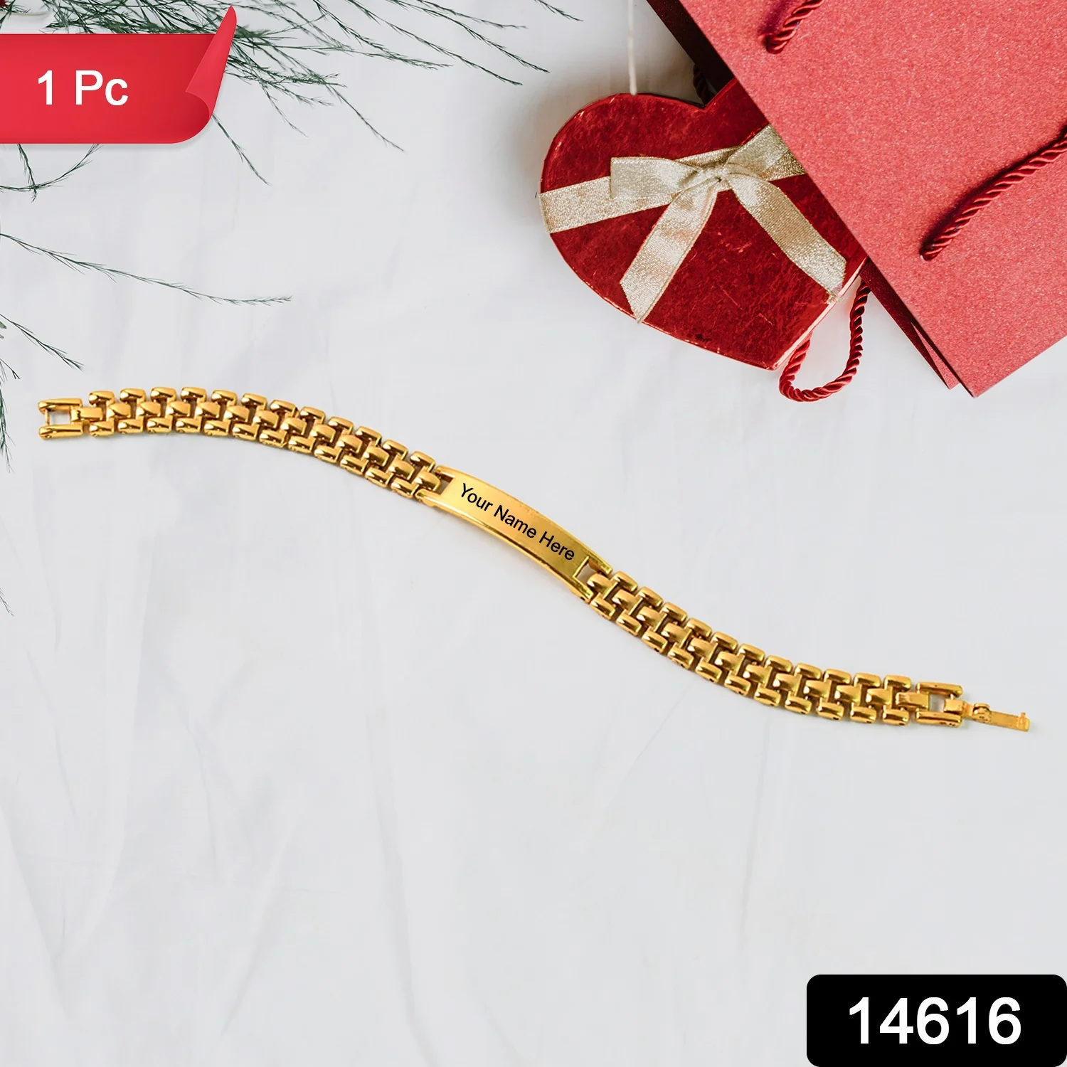 Customize / personalized Customized Golden Chain Bracelet (1 Pc) - Image 2