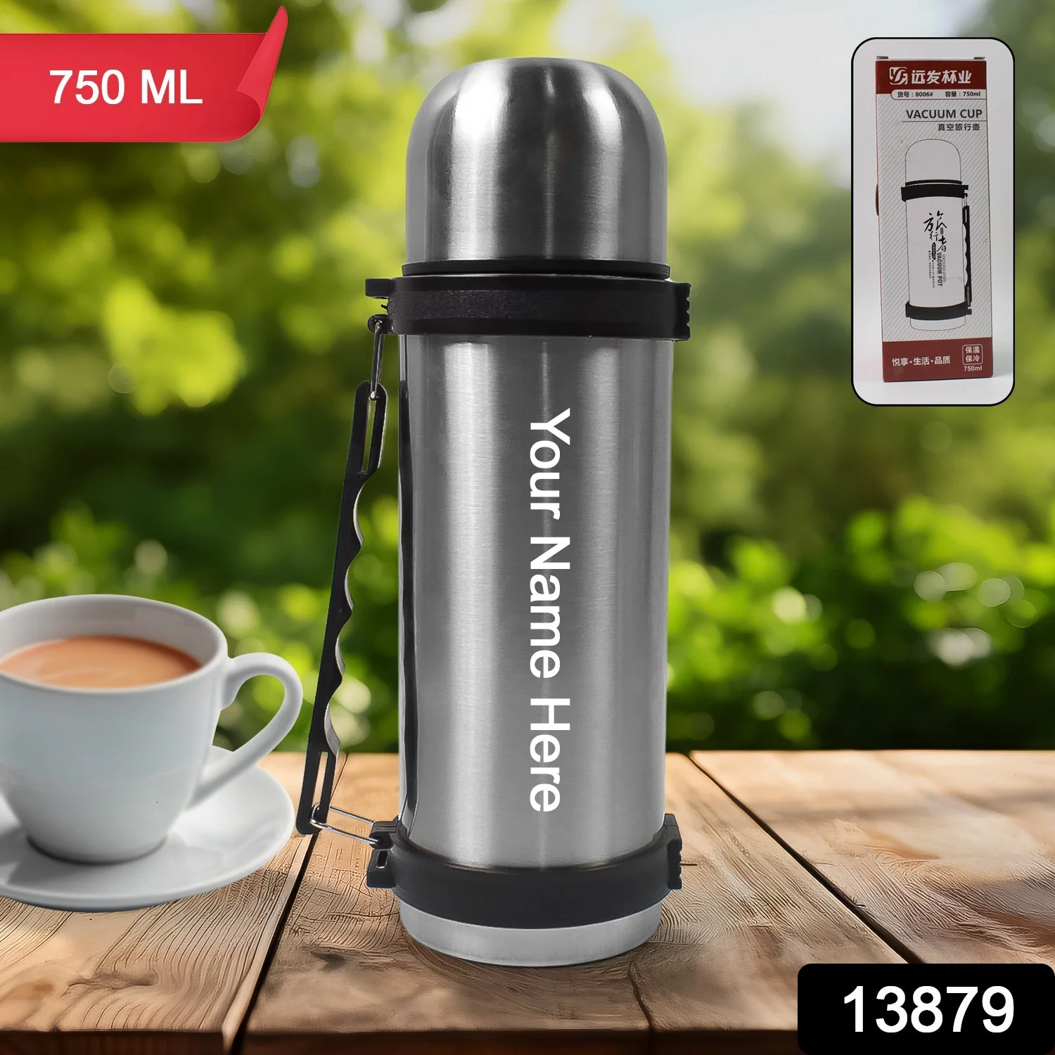 Customize Portable Stainless Steel Coffee Tea Vacuum Flask Bottle (750ml / 1 Pc) - Image 2