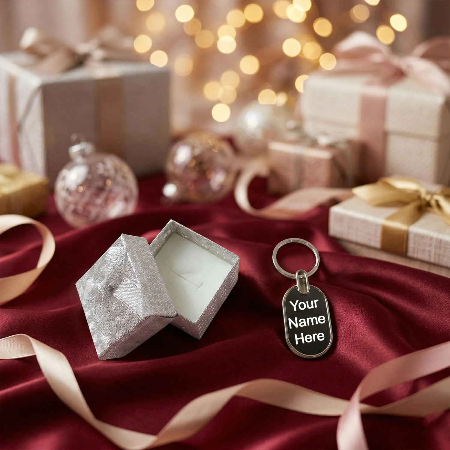 Customize Premium Metal Keychain with Gift Box - Image 2