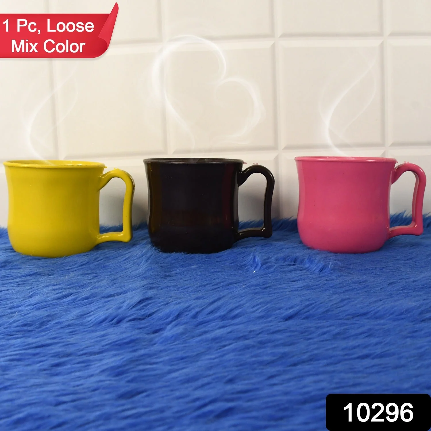 Customize Plastic Coffee / Tea Cups / Mug with Handle (1 Pc / Loose / Mix Color) - Image 3