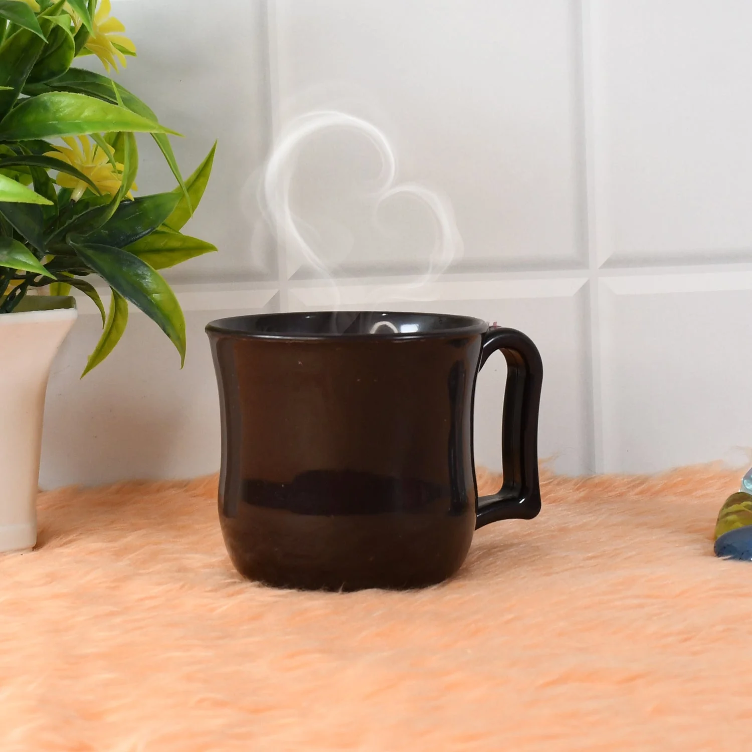 Customize Plastic Coffee / Tea Cups / Mug with Handle (1 Pc / Loose / Mix Color) - Image 5