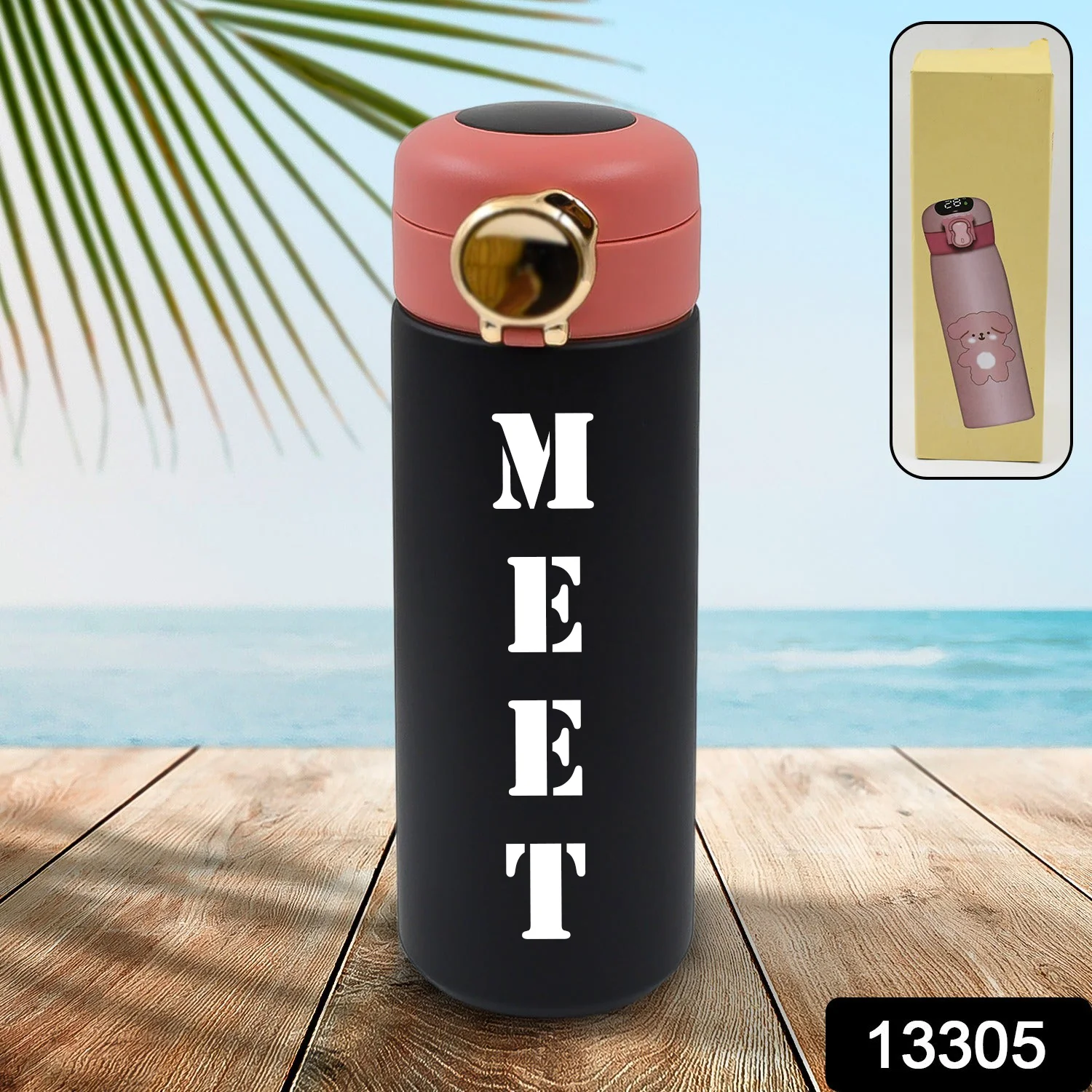 Customize Smart Vacuum Insulated Water Bottle with LED Temperature Display (450 ML Approx) - Image 6