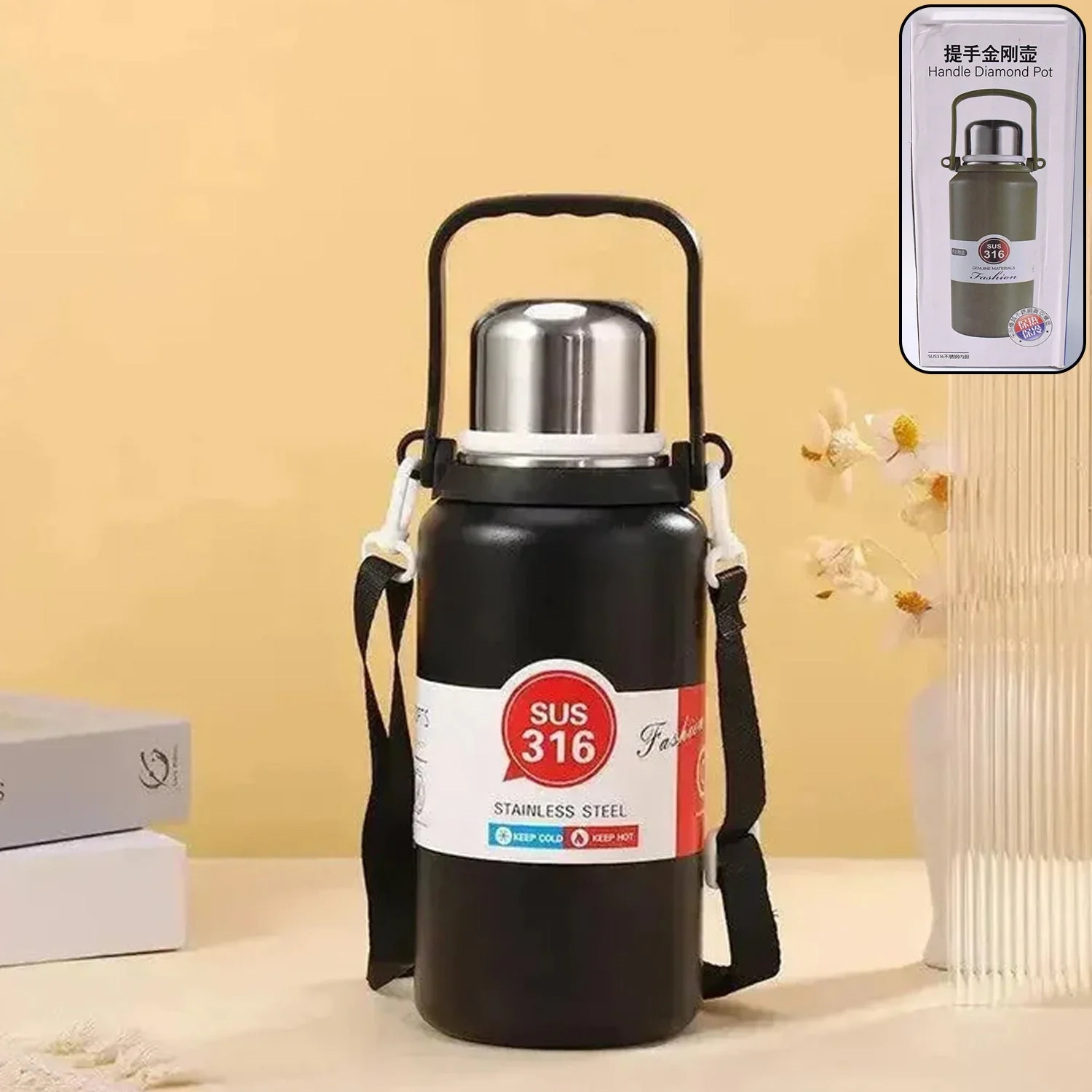Customize Stainless Steel Airtight Insulated Thermos Bottle (1200Ml Approx) - Image 2