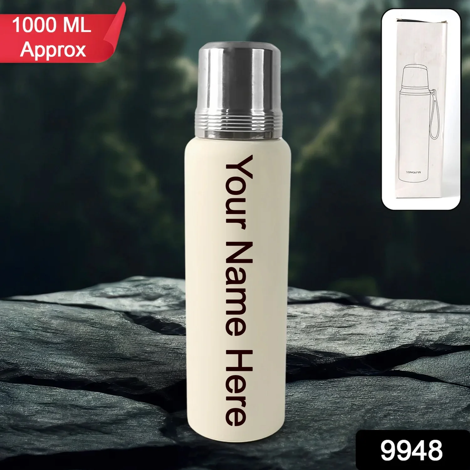 Customize Stainless Steel Double Wall Flask Water Bottle (1000ml) - Image 2