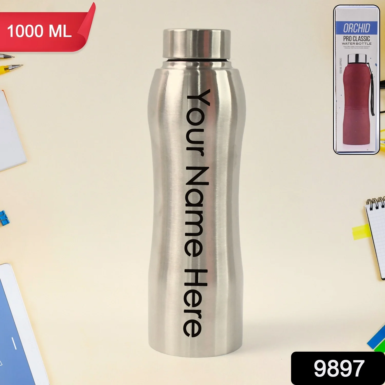 Customize Stainless Steel Double Wall Vacuum-Insulated Drink Water Bottle (1000 ML Approx) - Image 2