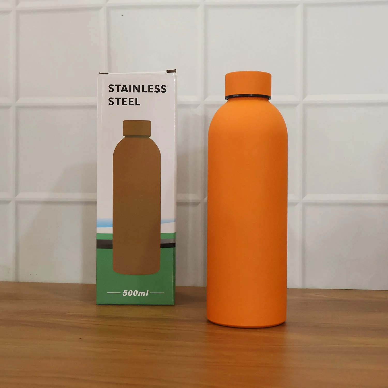 Customize Stainless Steel Double Wall Vacuum-Insulated Drink Water (Orange / 500 ML ) - Image 8