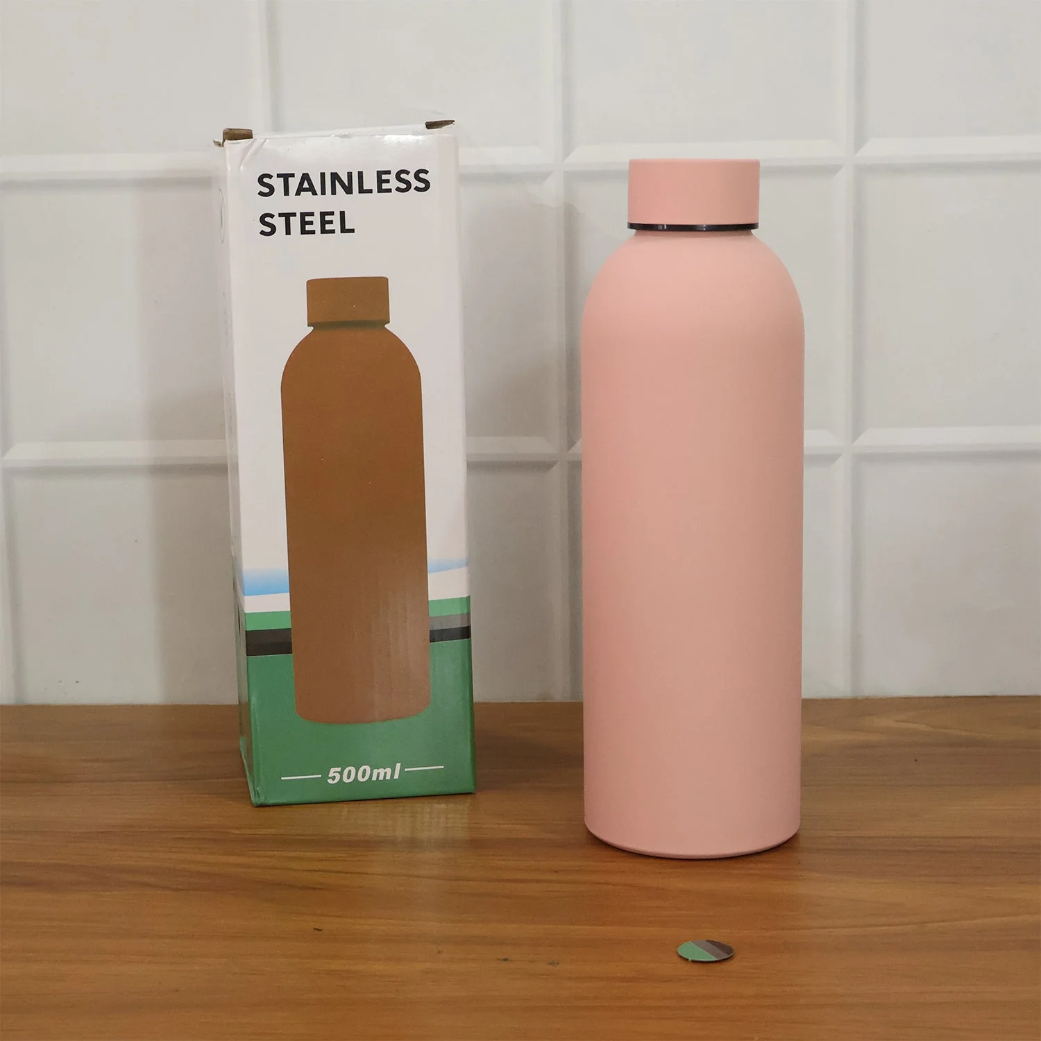 Customize Stainless Steel Double Wall Vacuum-Insulated Drink Water (Pink / 500 ML Approx) - Image 9