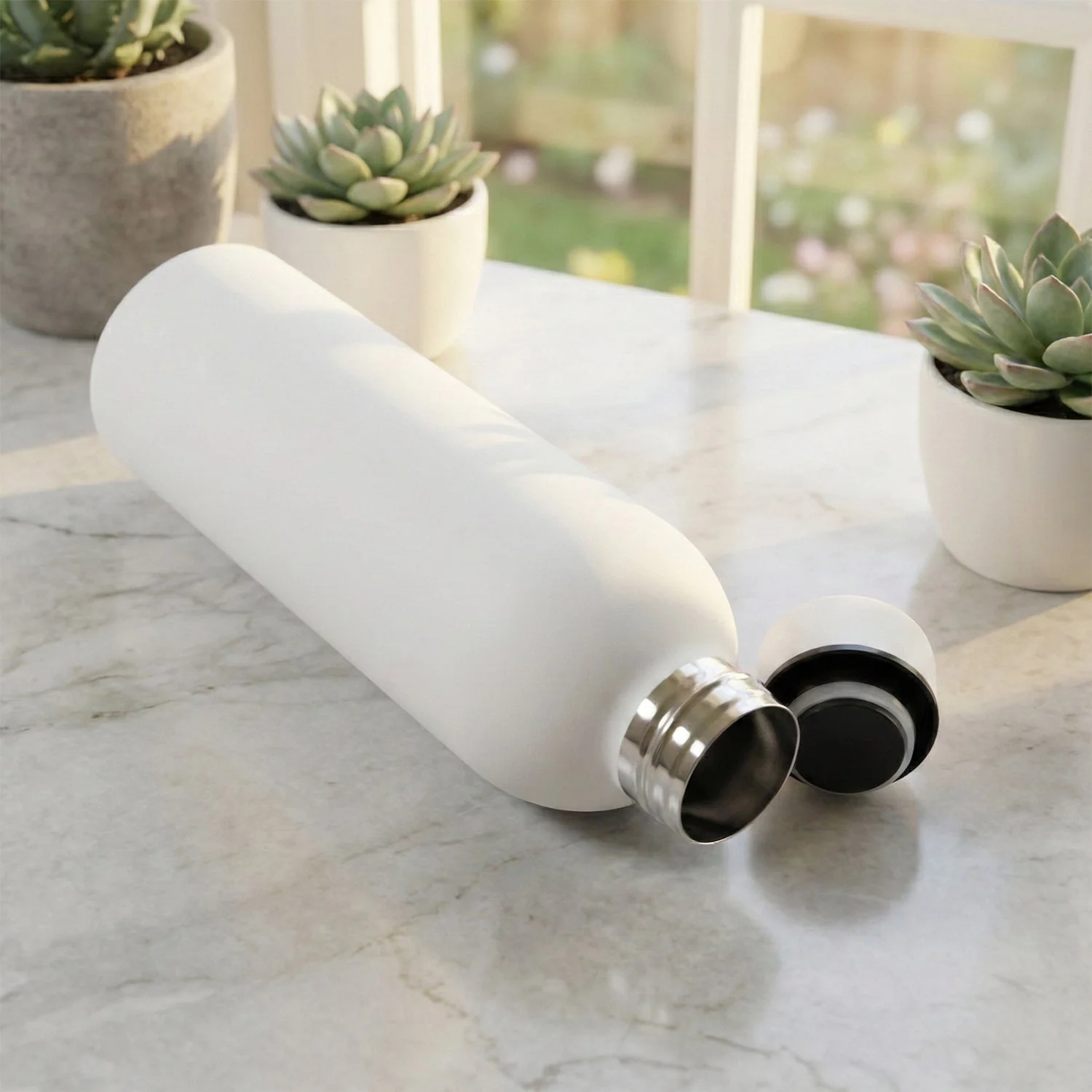 Customize Stainless Steel Double Wall Vacuum-Insulated Drink Water (White / 500 ML Approx) - Image 3